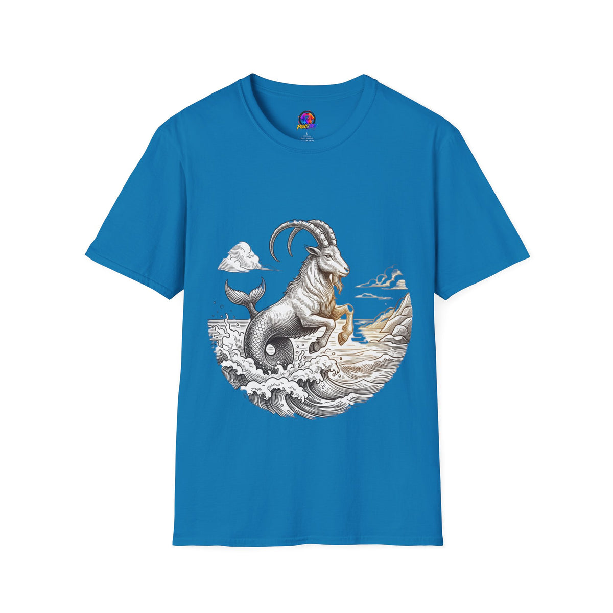 Capricorn Goat-Mermaid T-Shirt — Mythical Sea Goat Zodiac Tee
