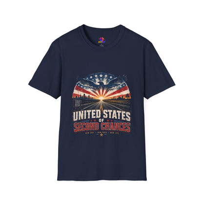 Patriotic Eagle T-Shirt — United States Skyline Vintage Flag Design