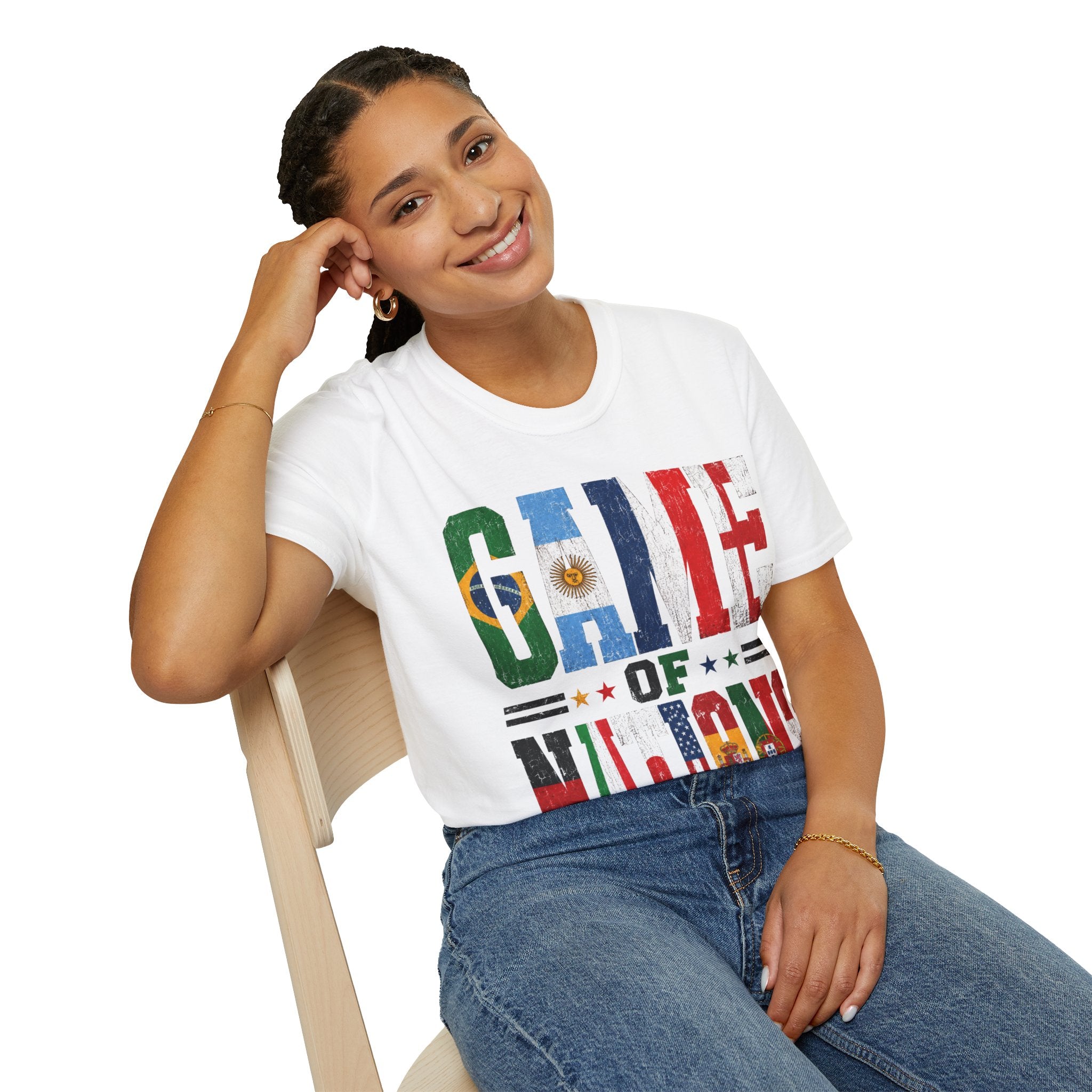 FIFA World Cup 2026 T-Shirt — 'Game of Nations' Vintage Flag Soccer Graphic Tee