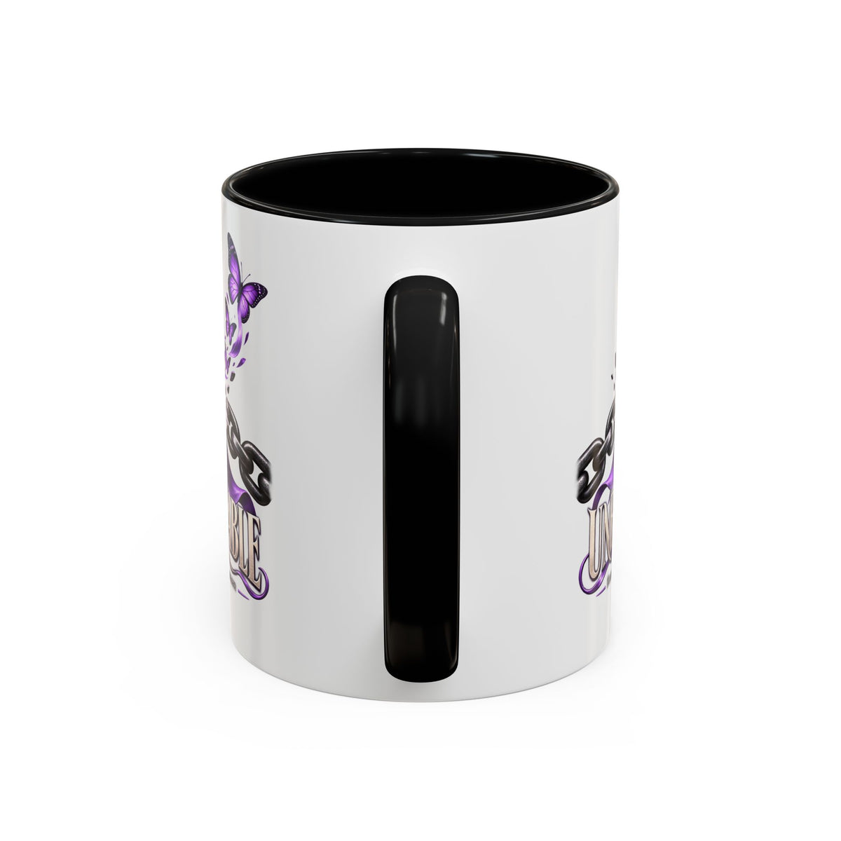 Unbreakable Purple Ribbon Coffee Mug —Domestic Violence Awareness Support Accent Mug
