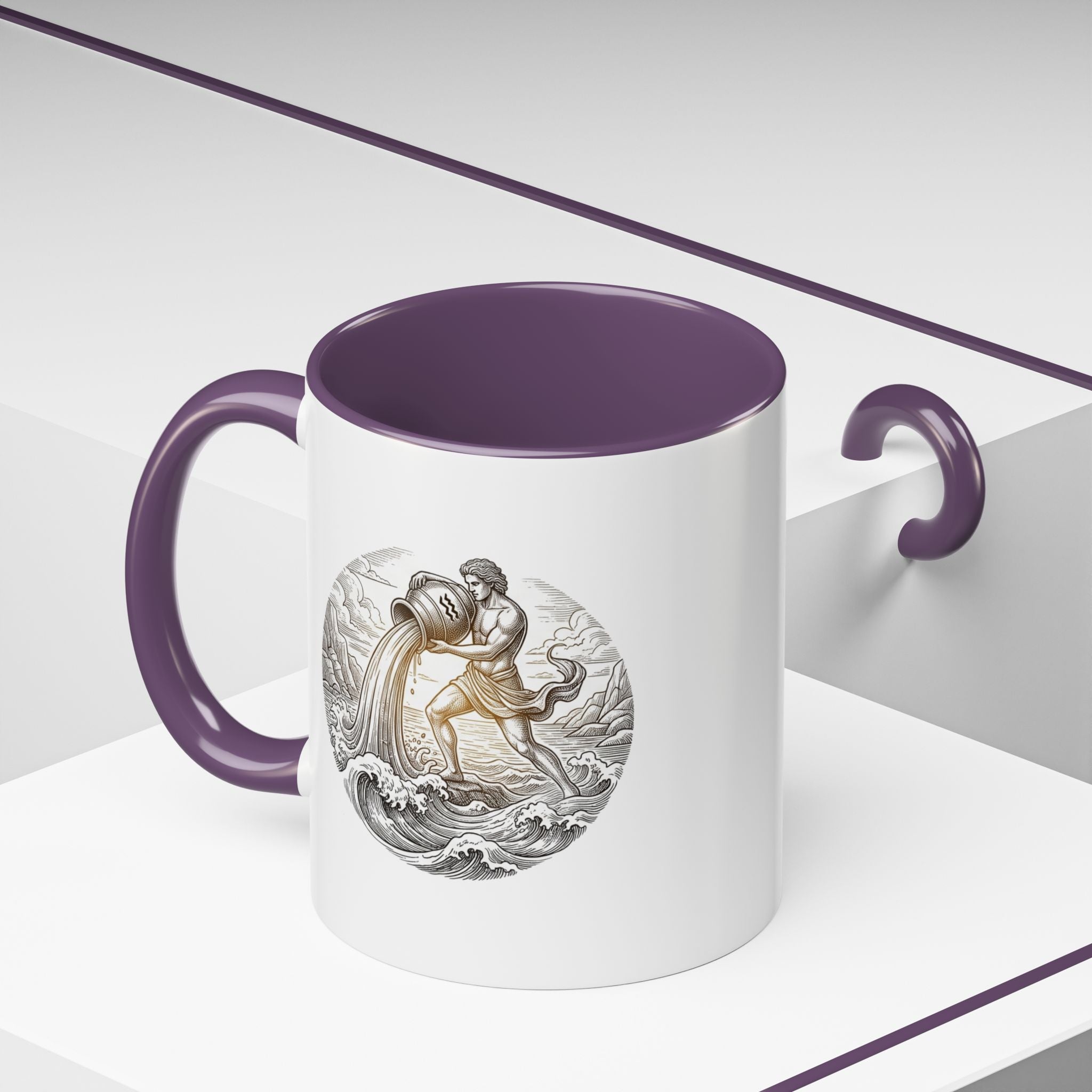 Aquarius Zodiac Coffee Mug — Astrology Sign Accent Mug