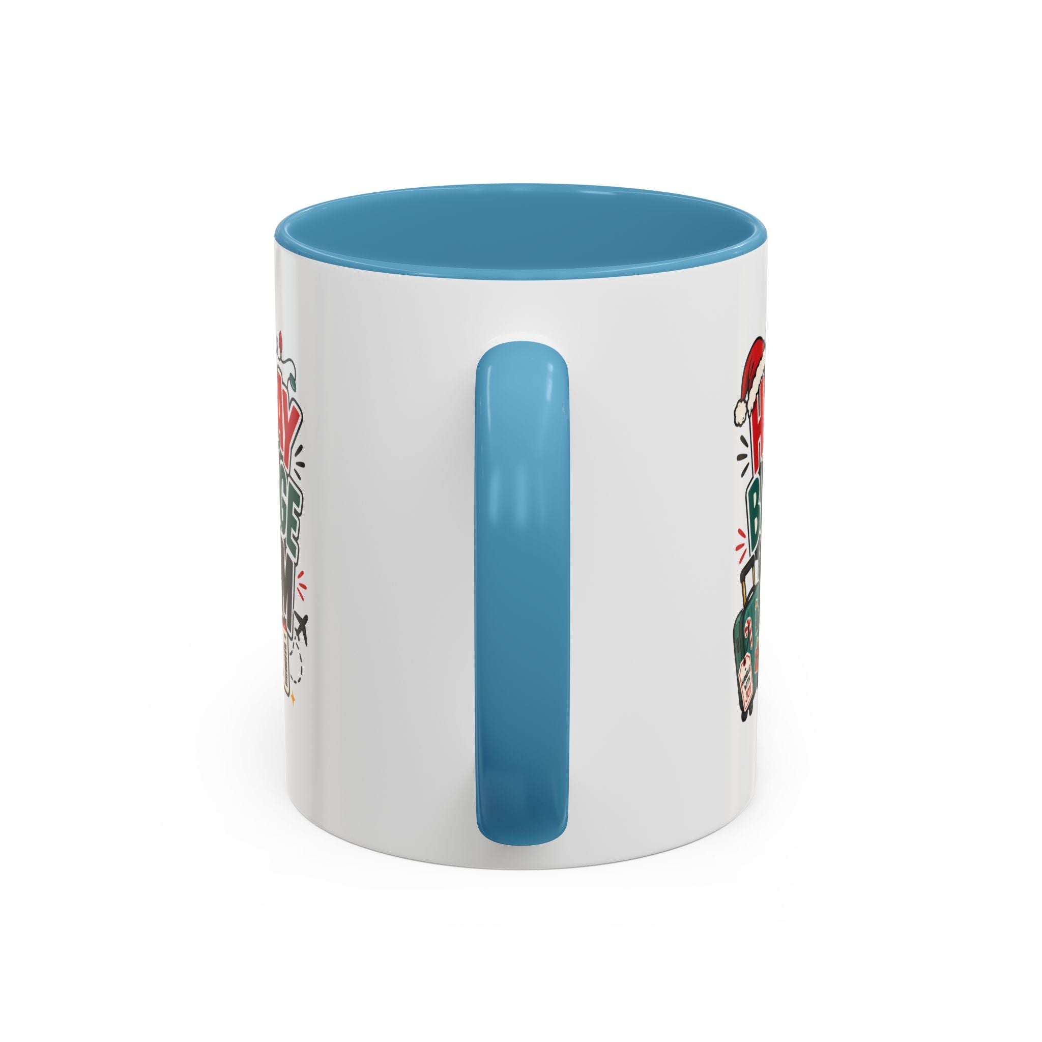 Modern Day Christmas Holiday Baggage Claim Coffee Mug — Funny Christmas Travel Gift (11/15oz)