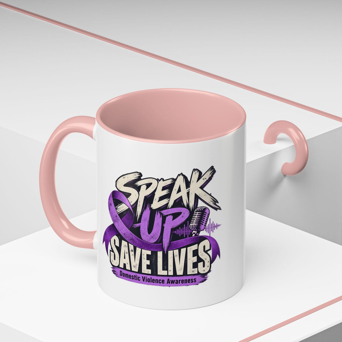 Speak Up Save Lives Domestic Violence Awareness Coffee Mug