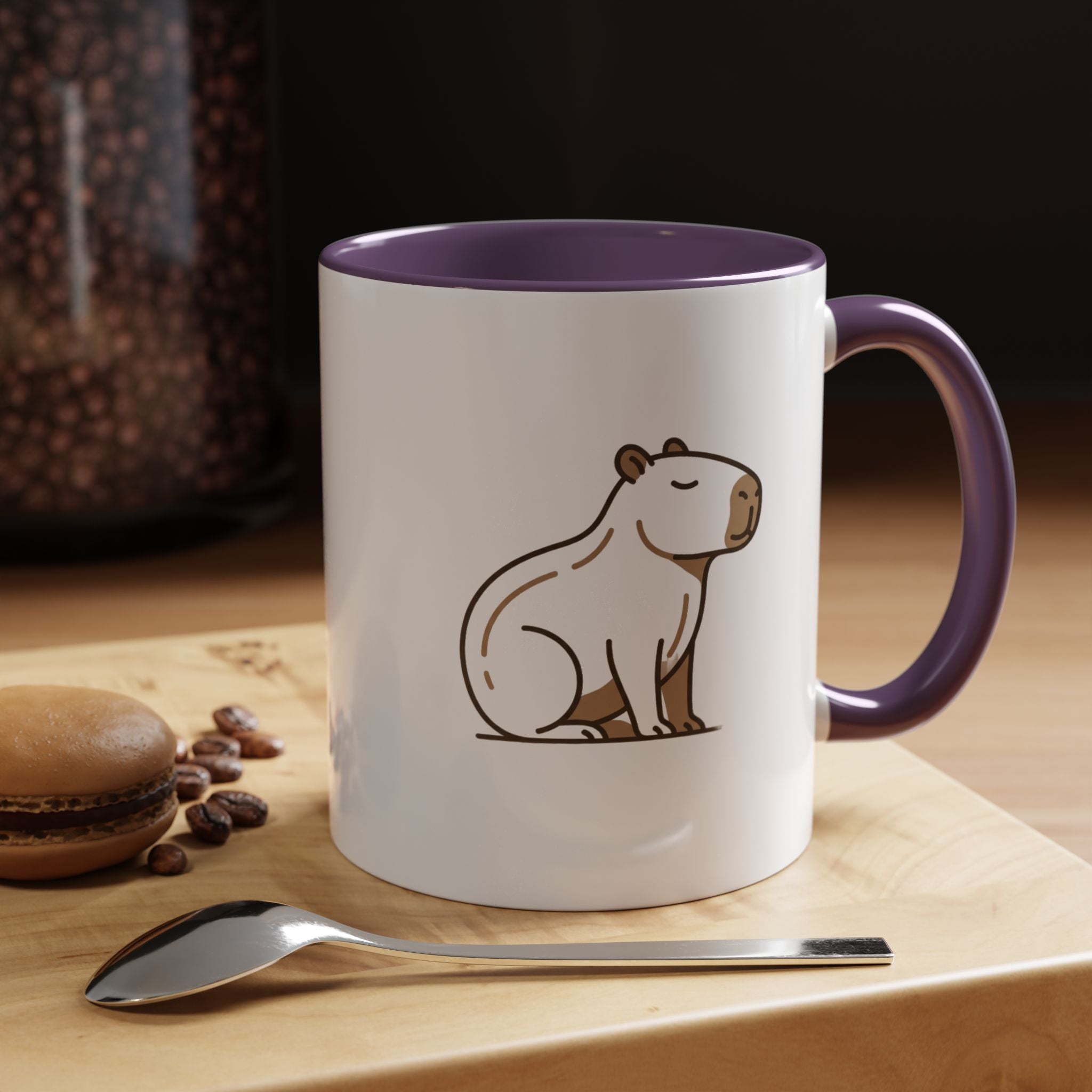 Funny Capybara Coffee Mug — Cute Relaxed Capybara Accent Mug
