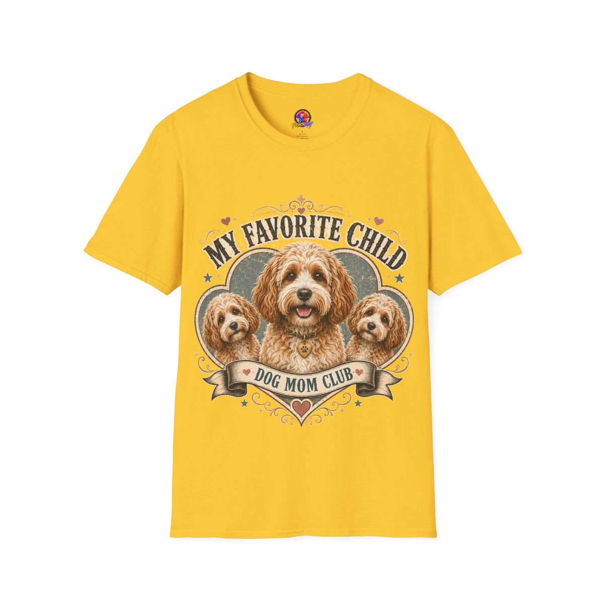 Dog Mom T-Shirt — "My Favorite Child" Cavalier Love Graphic Tee