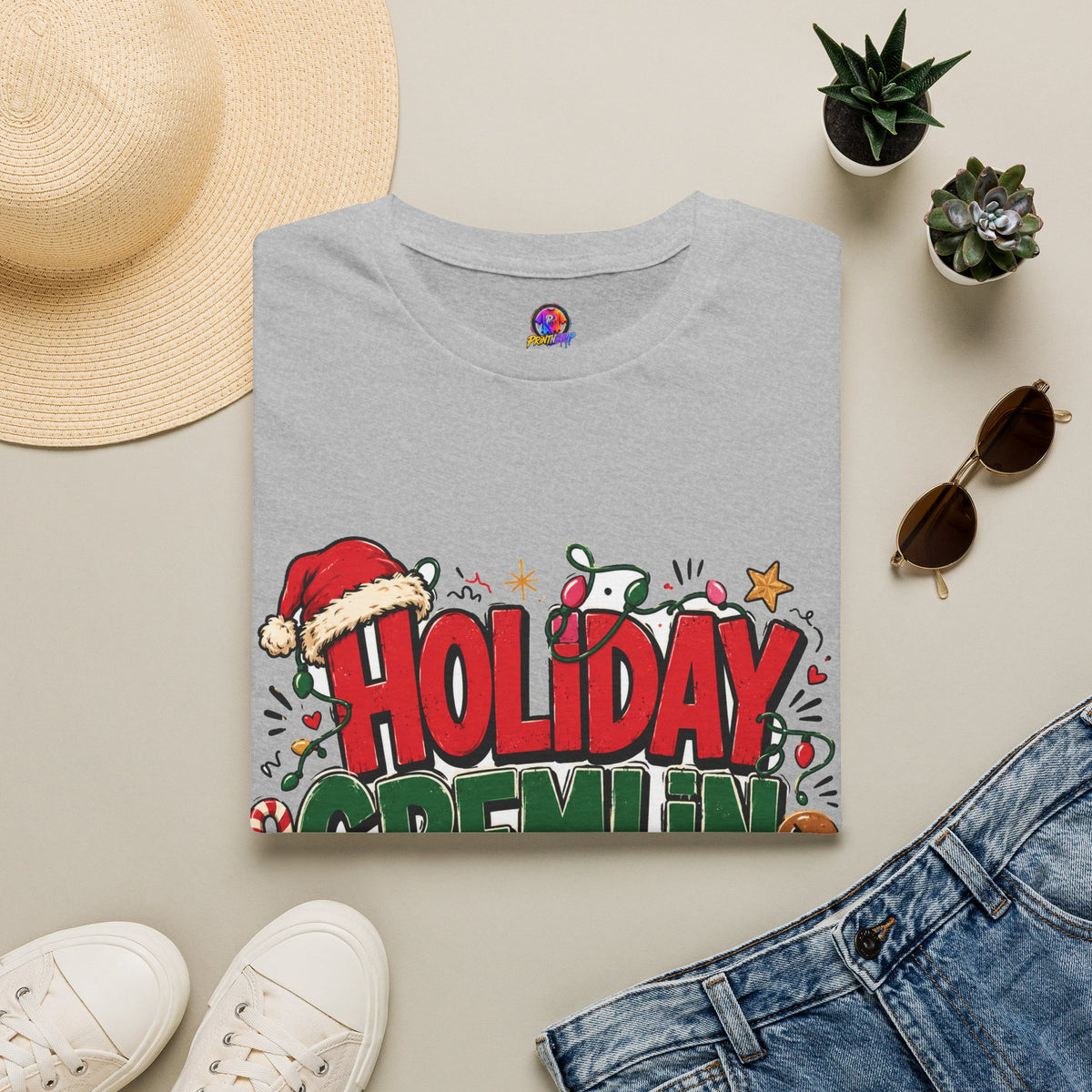 Holiday Gremlin Mode T-Shirt — Christmas Cute Festive Graphic Tee