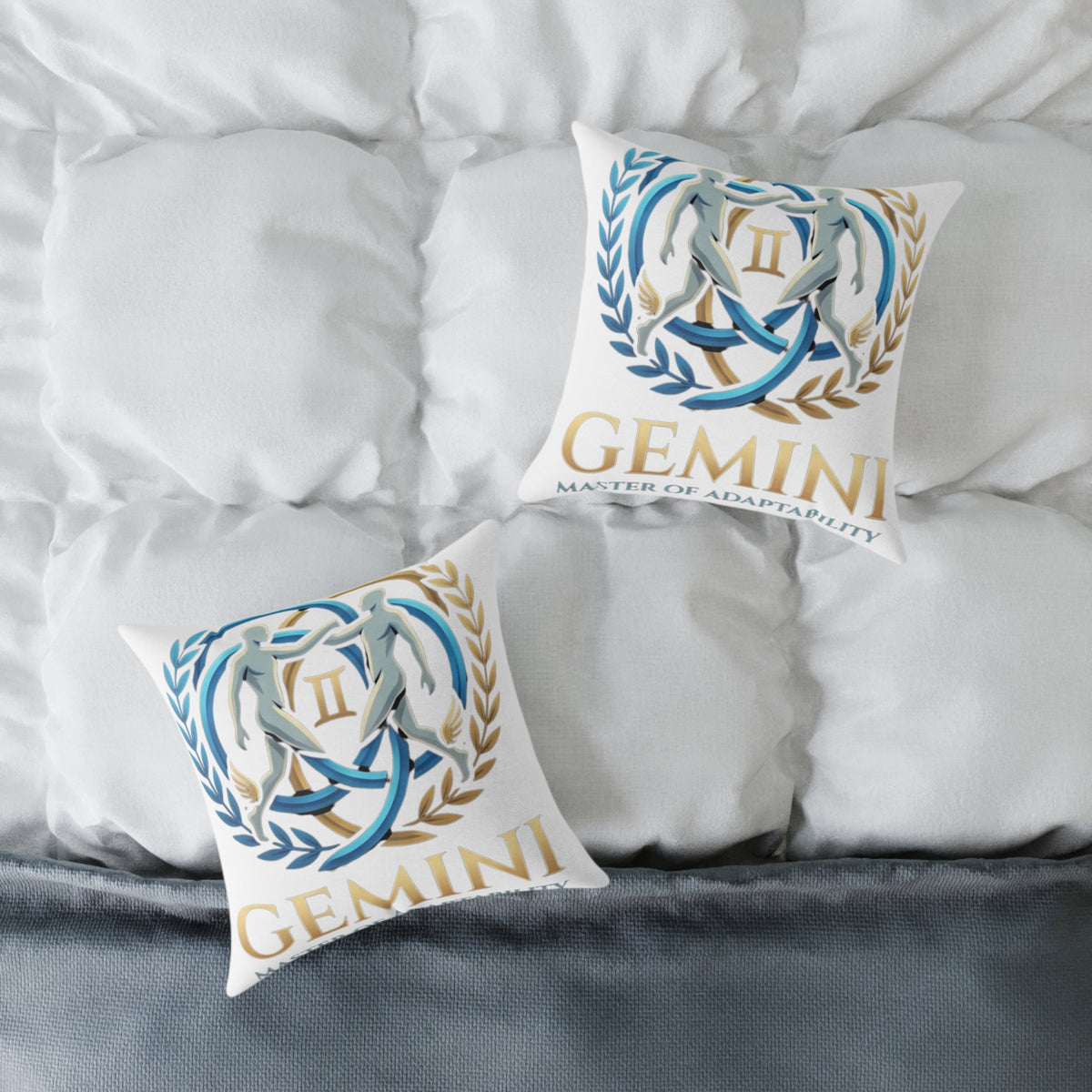 Gemini Zodiac Master Of Adaptability Square Poly Canvas Pillow
