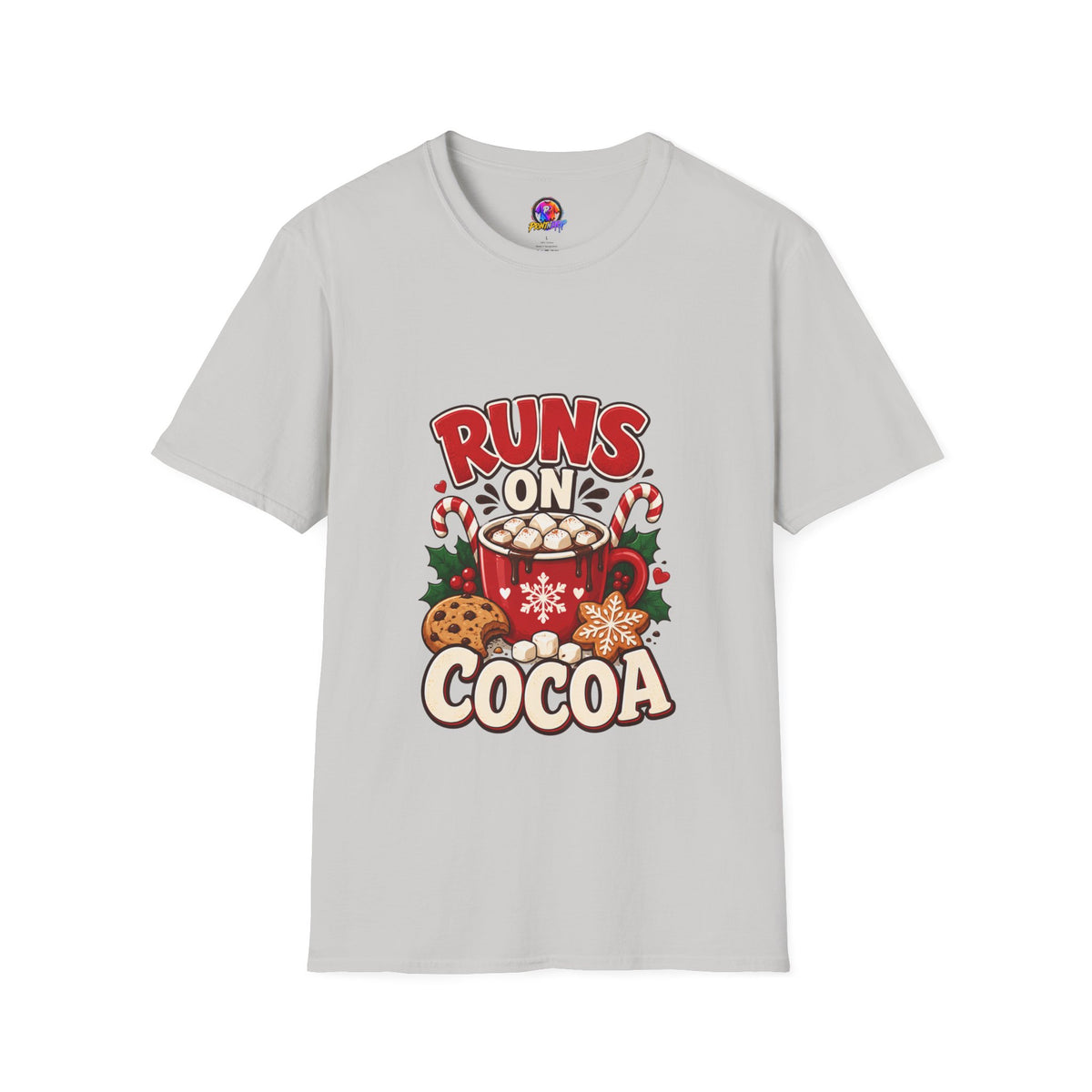 T-Shirt — Runs On Cocoa Holiday Graphic Tee
