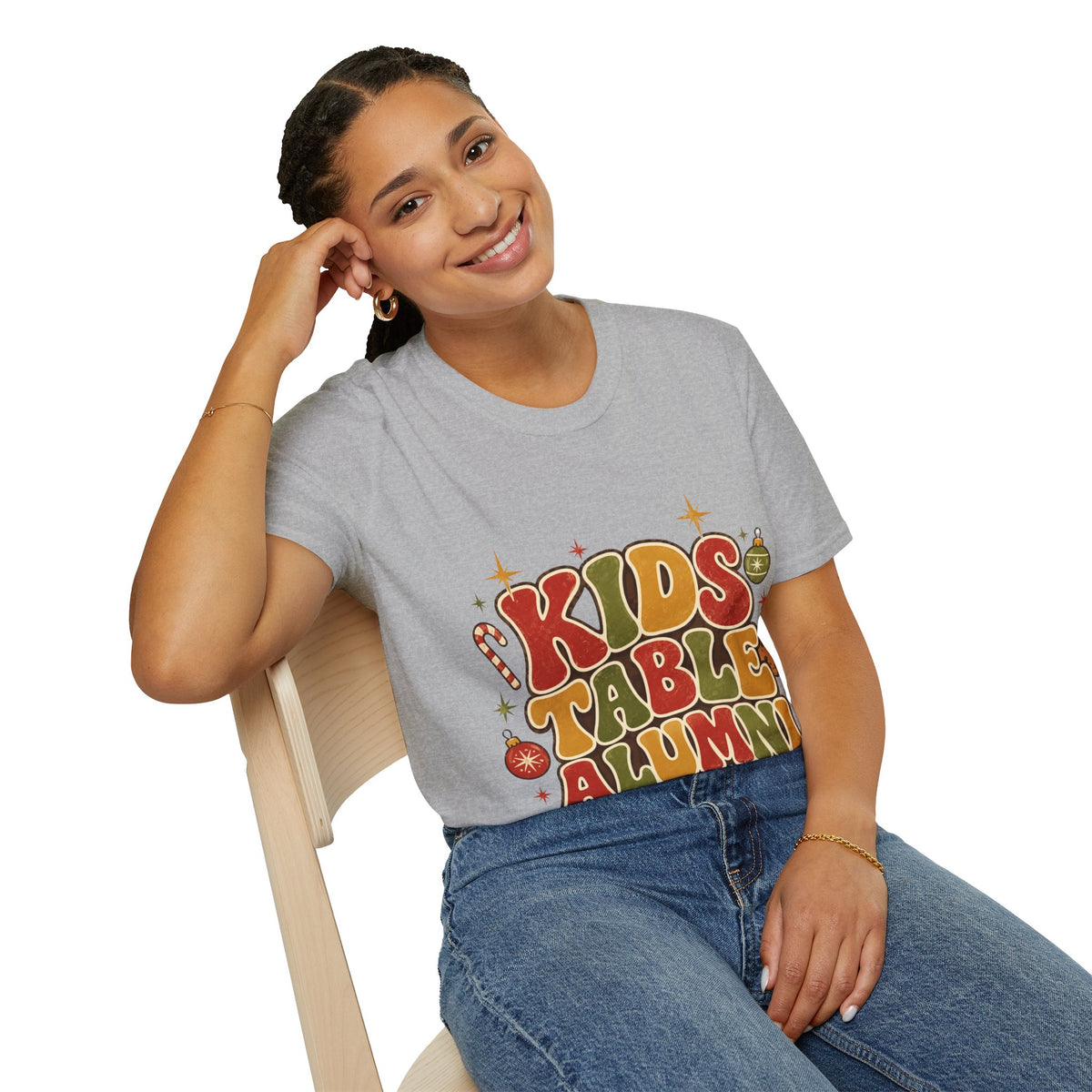 Kids Table Alumni T-Shirt — Retro Holiday Family Dinner Tee