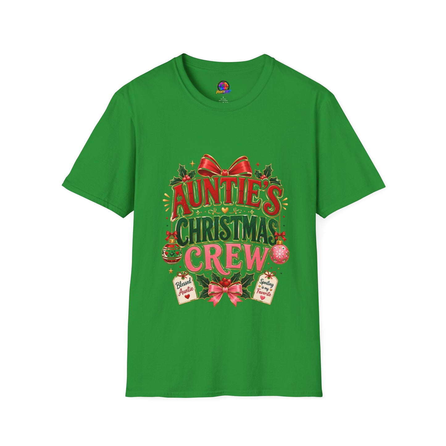 Auntie’s Christmas Crew T-Shirt — Holiday Family Pajama Tee