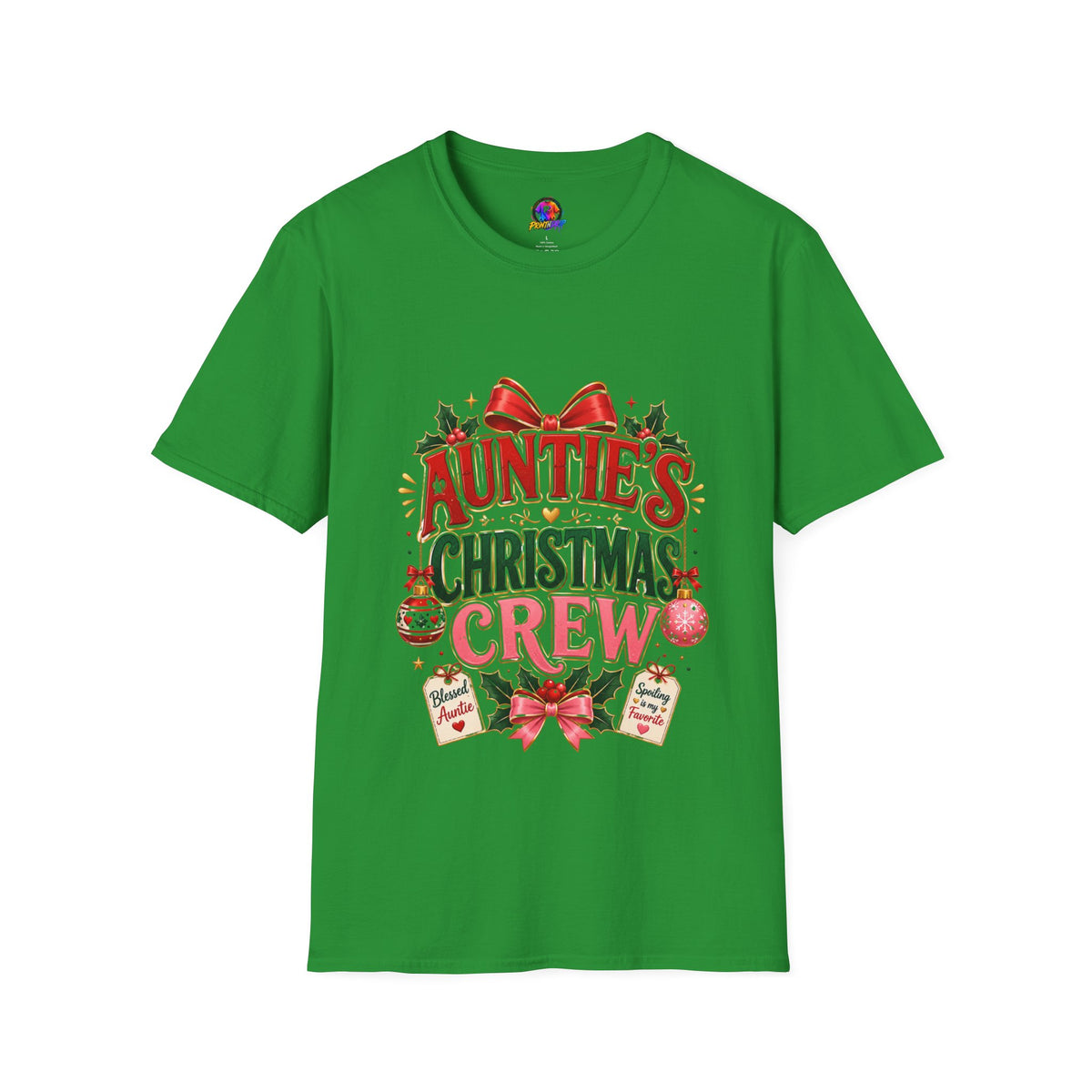 Auntie’s Christmas Crew T-Shirt — Holiday Family Pajama Tee