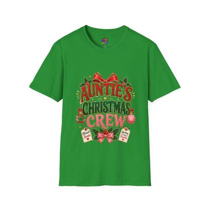 Auntie’s Christmas Crew T-Shirt — Holiday Family Pajama Tee