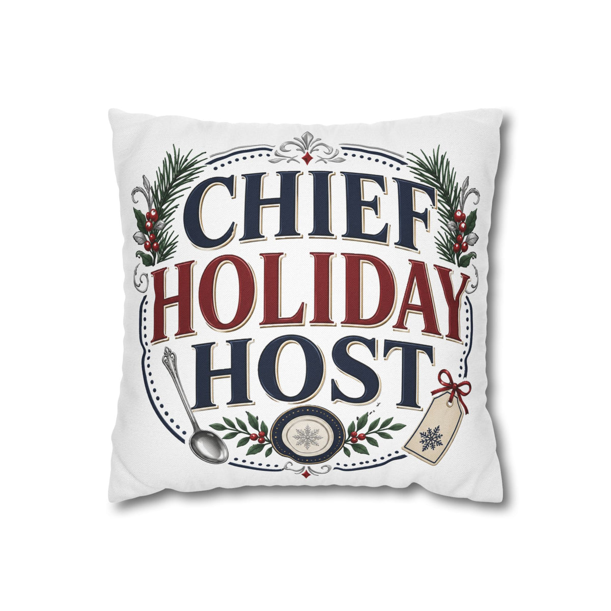 Christmas Chief Holiday Host Decorative Pillowcase