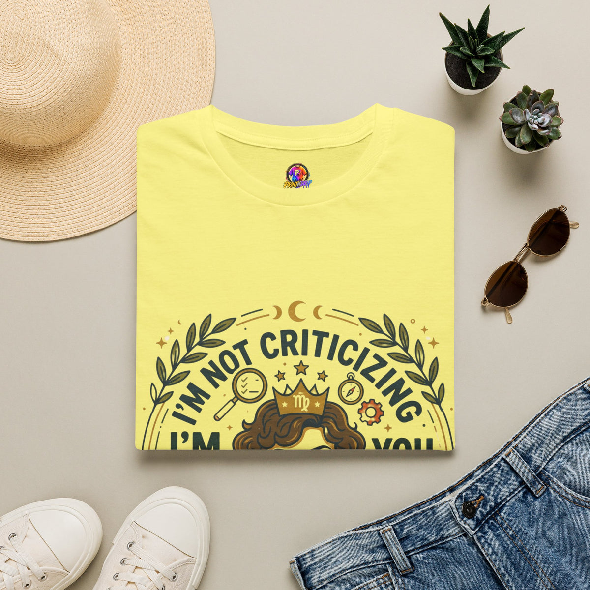 Virgo Zodiac T-Shirt — “I’m Not Criticizing, I’m a Virgo (Okay, Maybe a Little)”