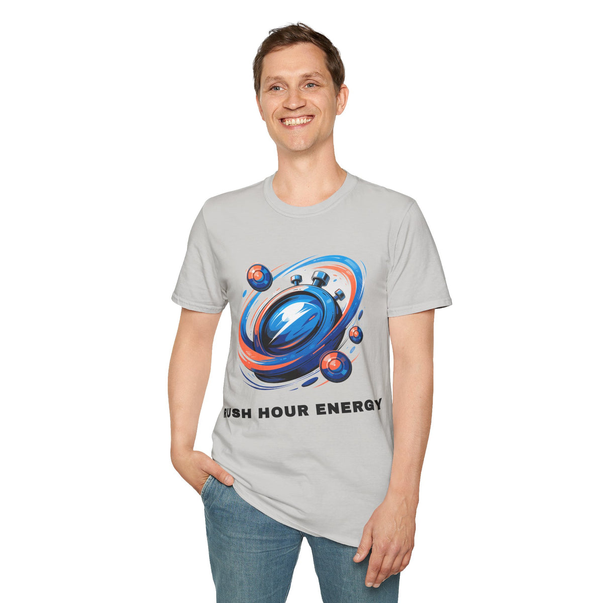 Stopwatch Orbit T-Shirt — 'Rush Hour Energy' Retro Space Graphic Tee - Trending Now - September 2026