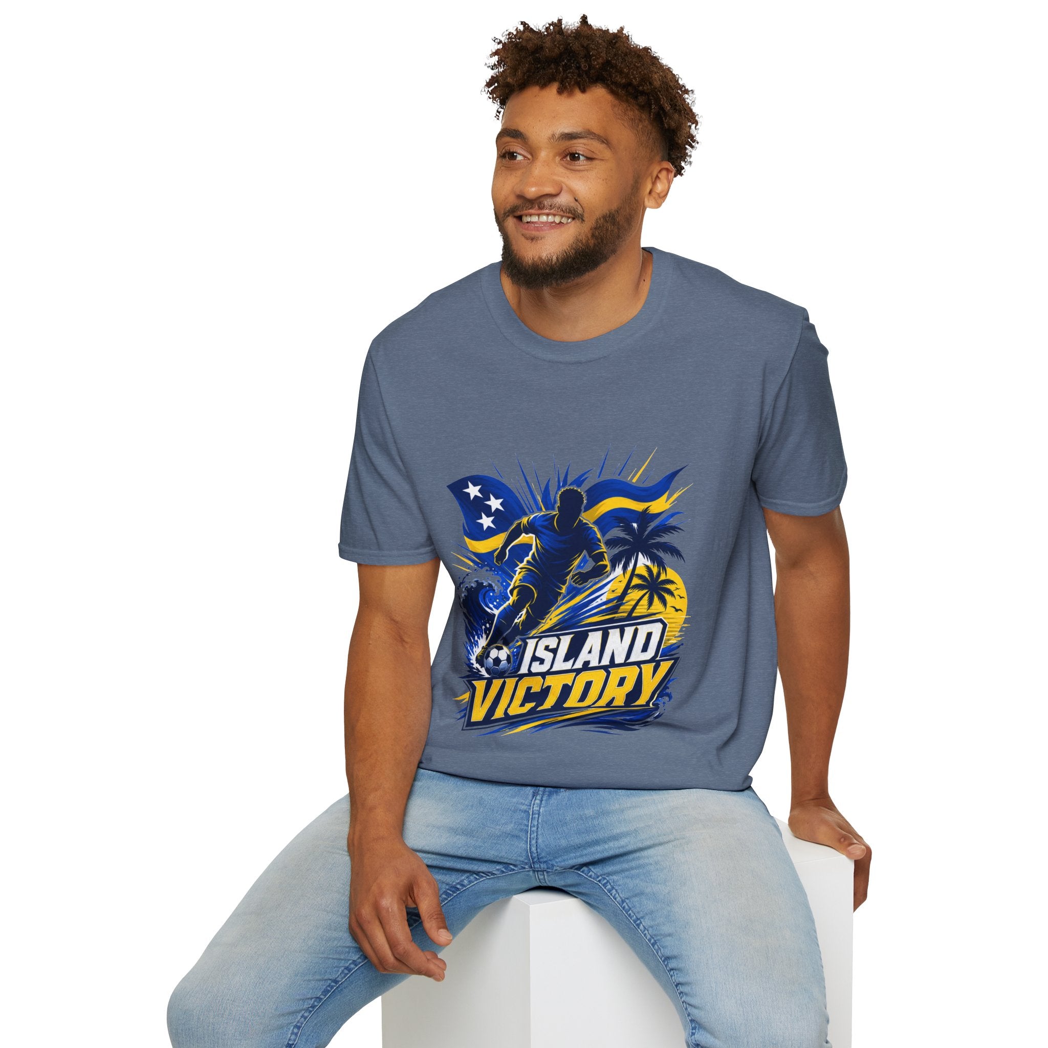 Curacao Island Victory T-Shirt — Tropical Surf Soccer Graphic Tee