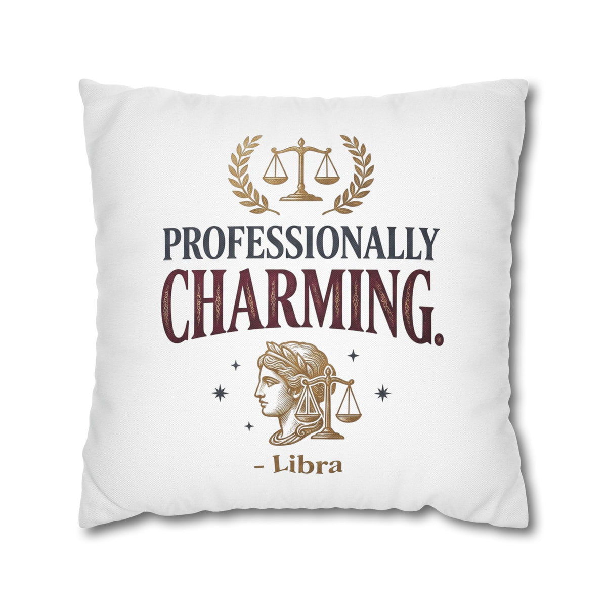 Libra Zodiac Professionally Charming Spun Polyester Square Pillowcase