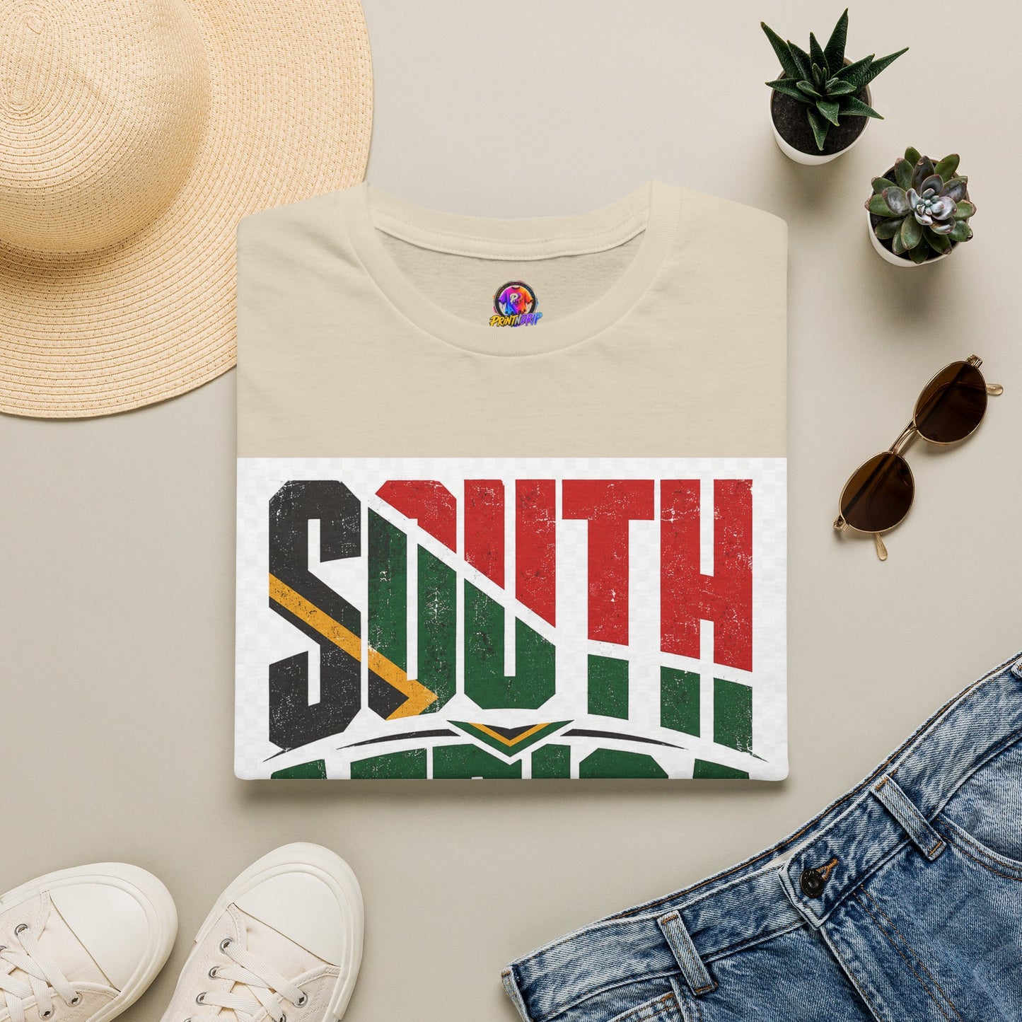 South Africa Soccer T-Shirt — Vintage Flag Football Fan Tee