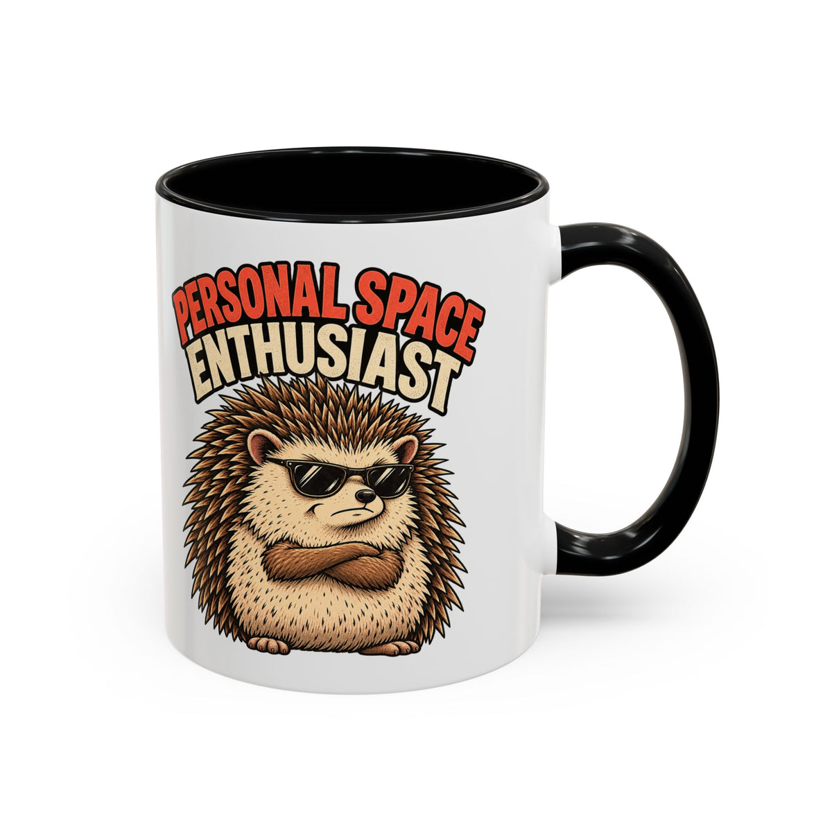 Funny And Witty "Personal Space Enthusiast" Accent Coffee Mug (11, 15oz)