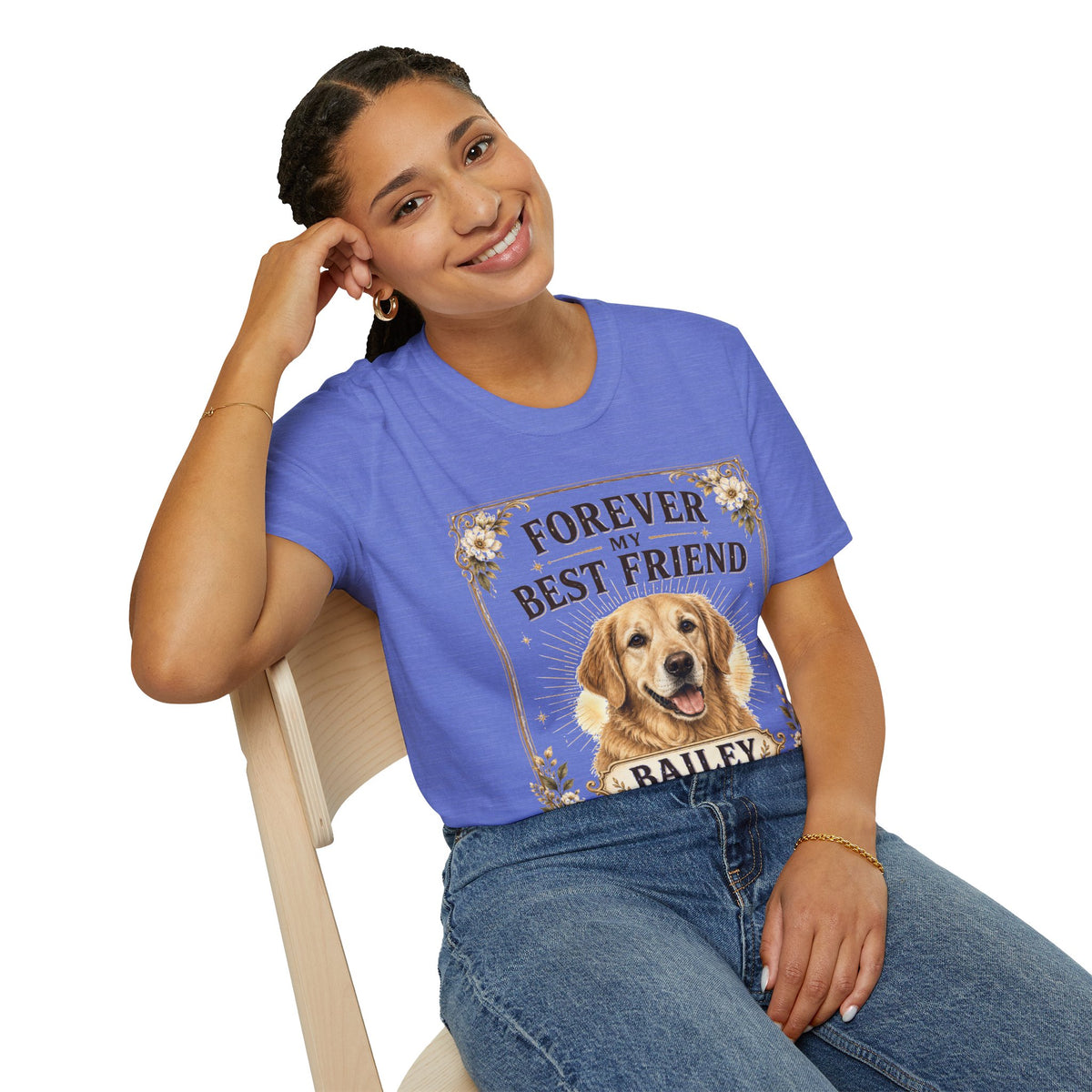 Forever My Best Friend Dog T-Shirt — Personalized Golden Retriever Tribute