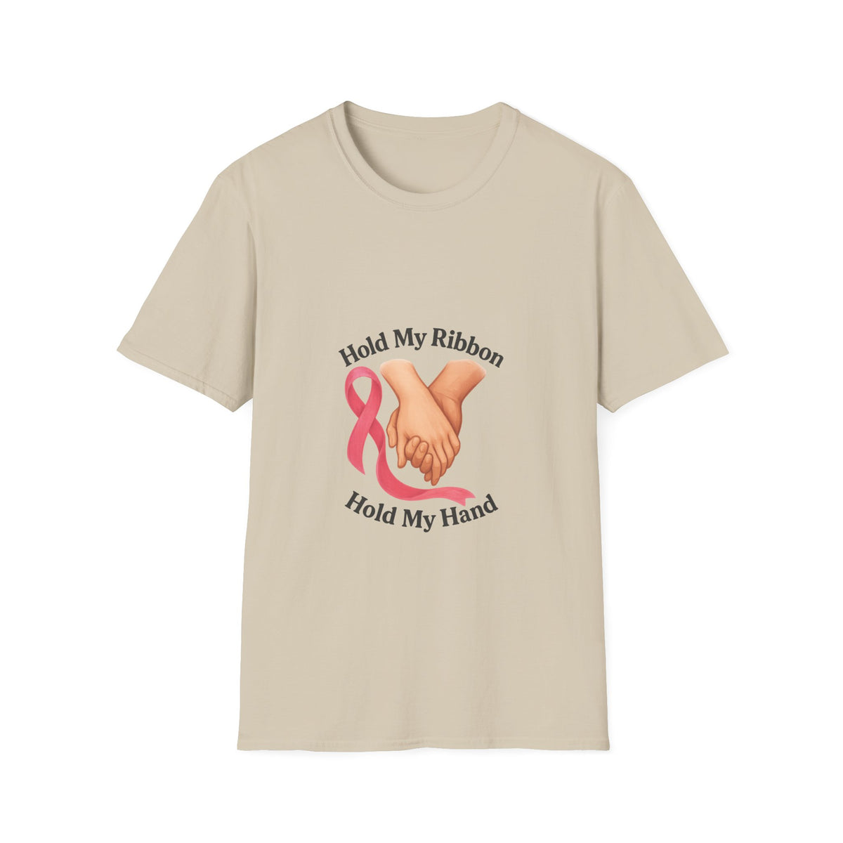 Breast Cancer Support T-Shirt — “Hold My Ribbon Hold My Hand” - Trending Now - October 2026