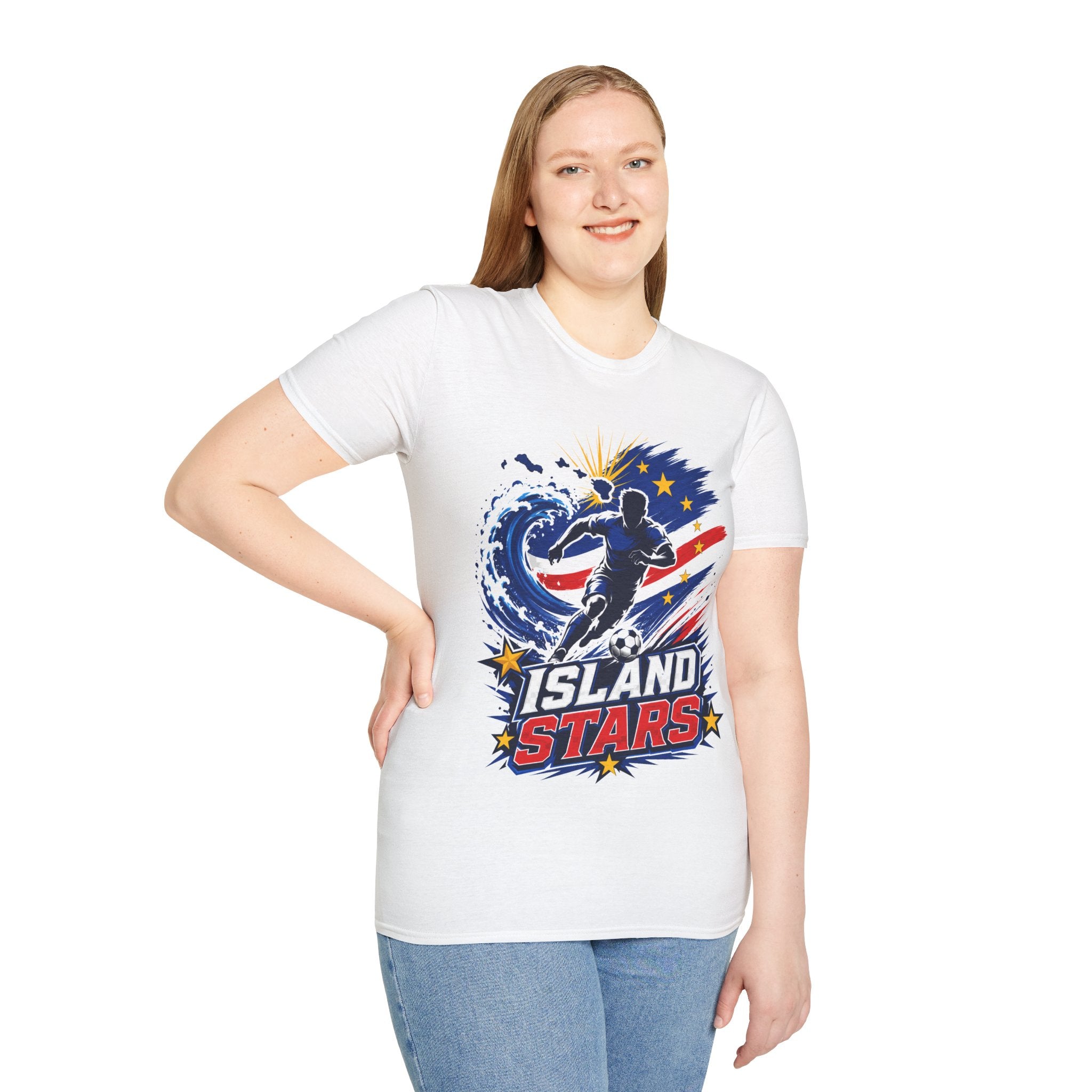 Cabo Verde Island Stars Soccer T-Shirt – Pacific Wave Football Team Tee