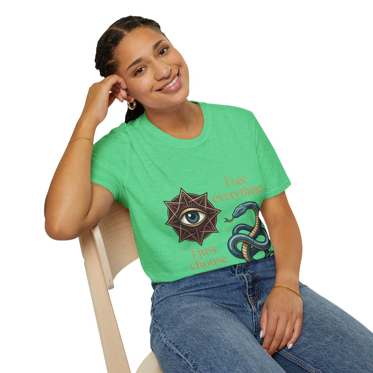 Scorpio “I See Everything” Zodiac T‑Shirt — Astrological Snake & All‑Seeing Eye Design