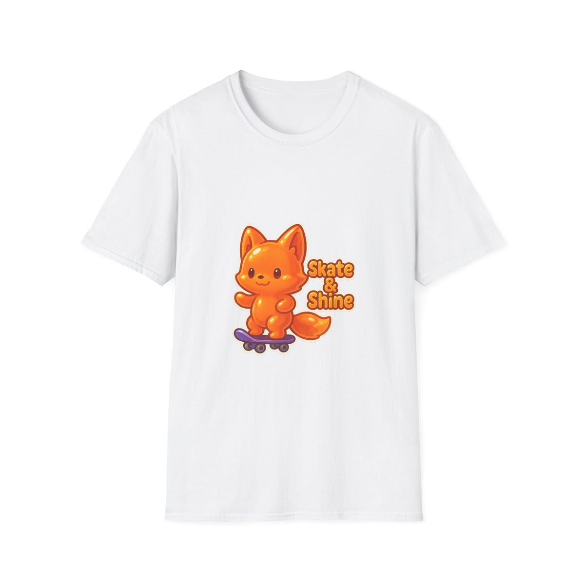 Cute Orange Fox Skateboard T-Shirt — "Gotta Skate" Graphic Tee - Trending Now - October 2026