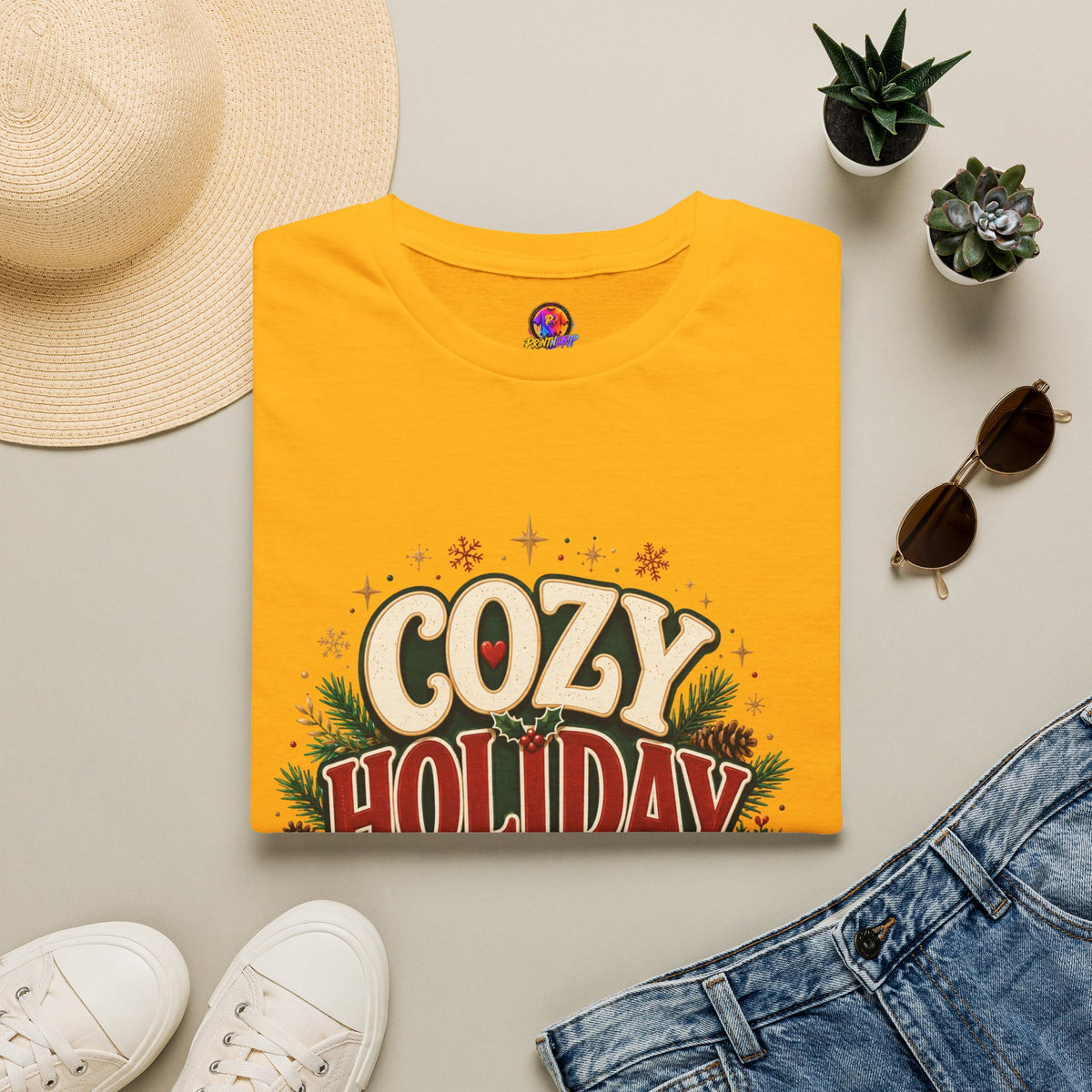 Cozy Holiday Club T-Shirt — Festive Christmas Cozy Cocoa Graphic Tee