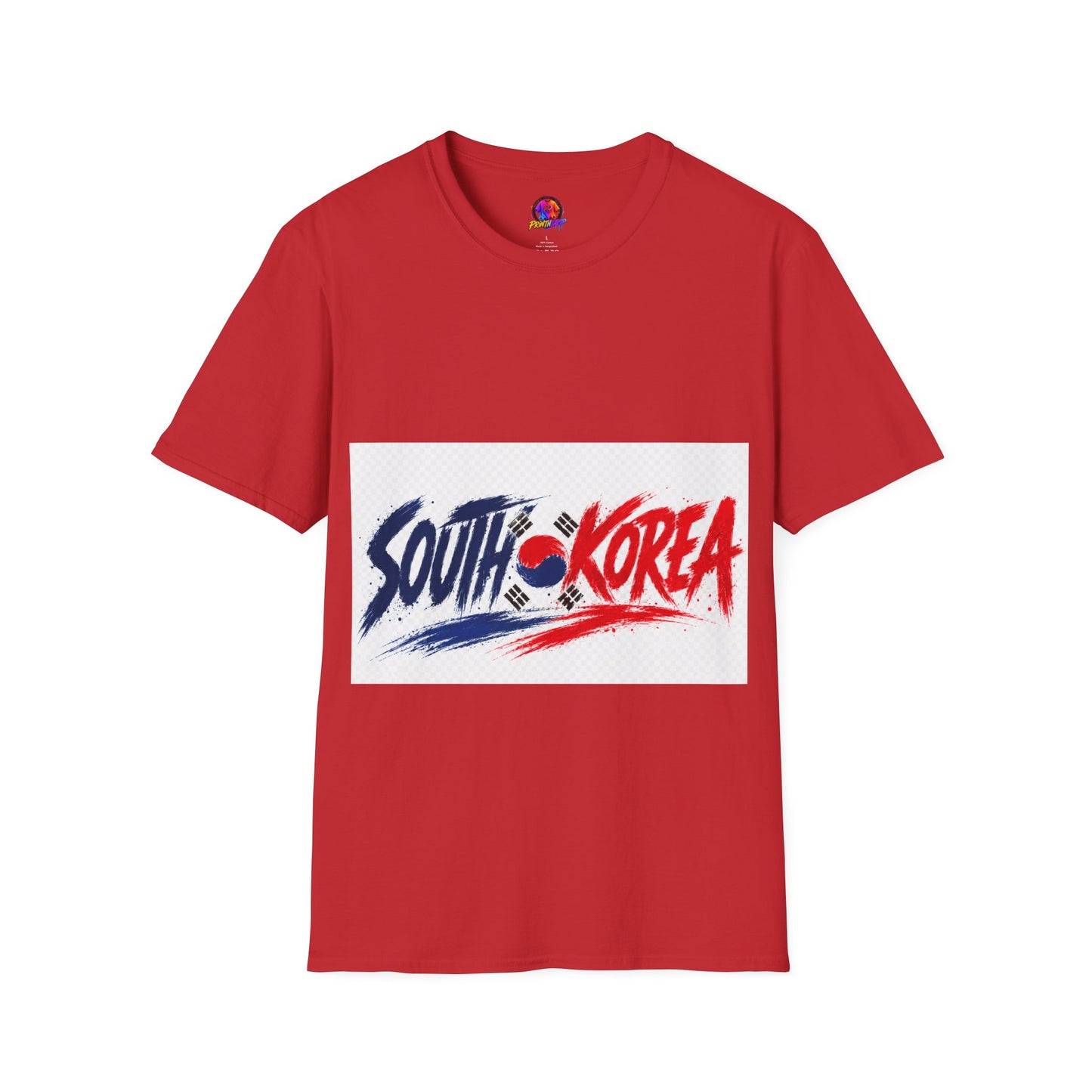 South Korea Flag Brushstroke T-Shirt — Patriotic Korean Travel Tee