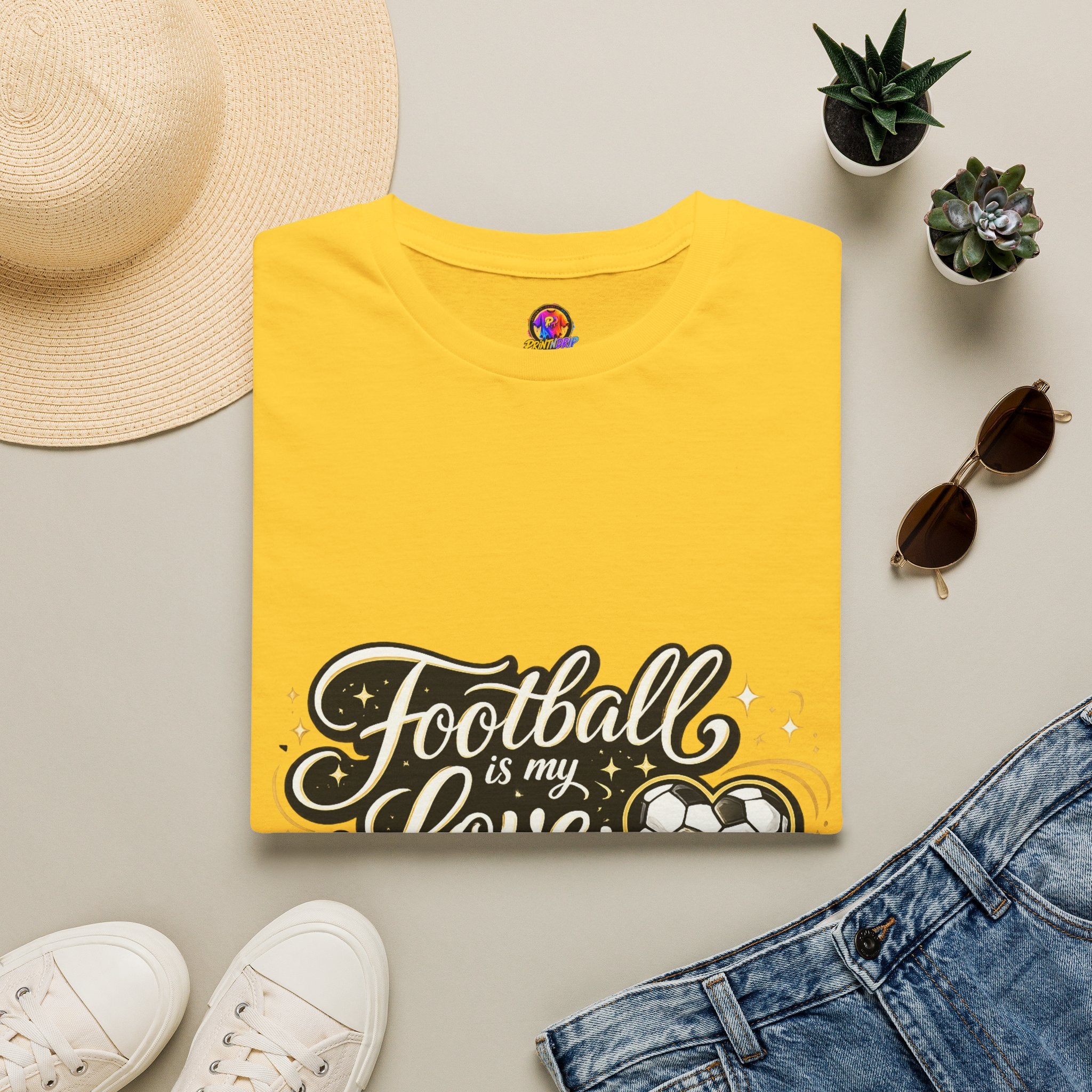 Women's/Unisex Soccer Fan Shirt Football Is My Love Language Tee —