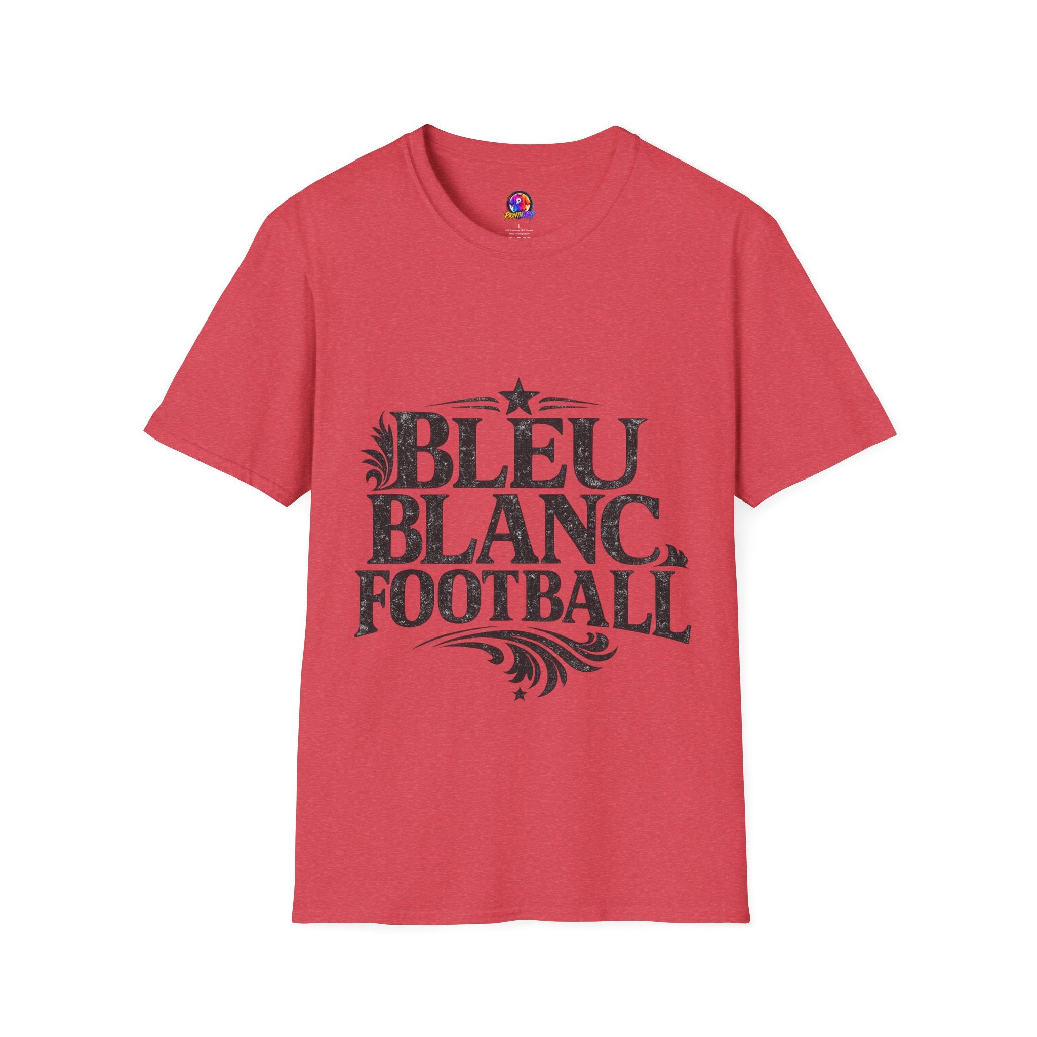 France Bleu Blanc Football T-Shirt — Vintage French Football Tee