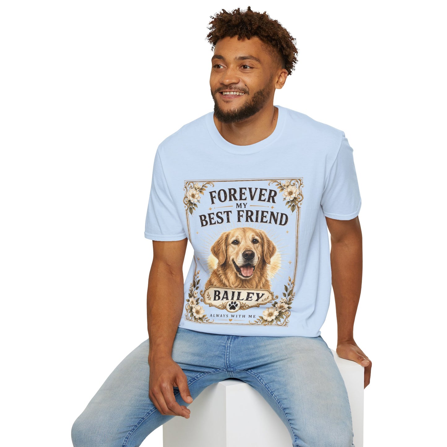 Forever My Best Friend Dog T-Shirt — Personalized Golden Retriever Tribute