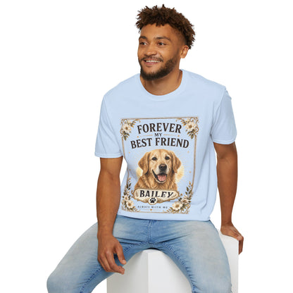 Forever My Best Friend Dog T-Shirt — Personalized Golden Retriever Tribute