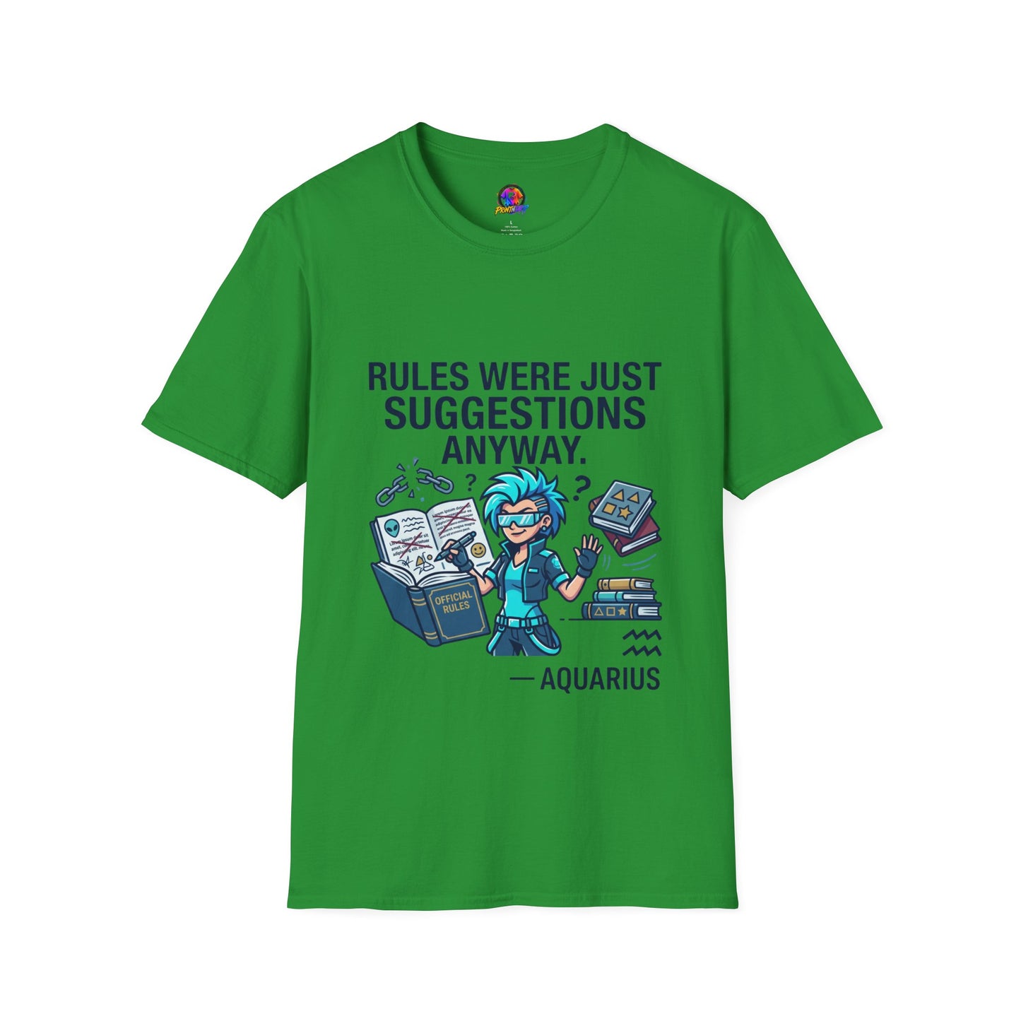 Aquarius Zodiac T‑Shirt — "Rules Were Just Suggestions Anyway" Graphic Tee
