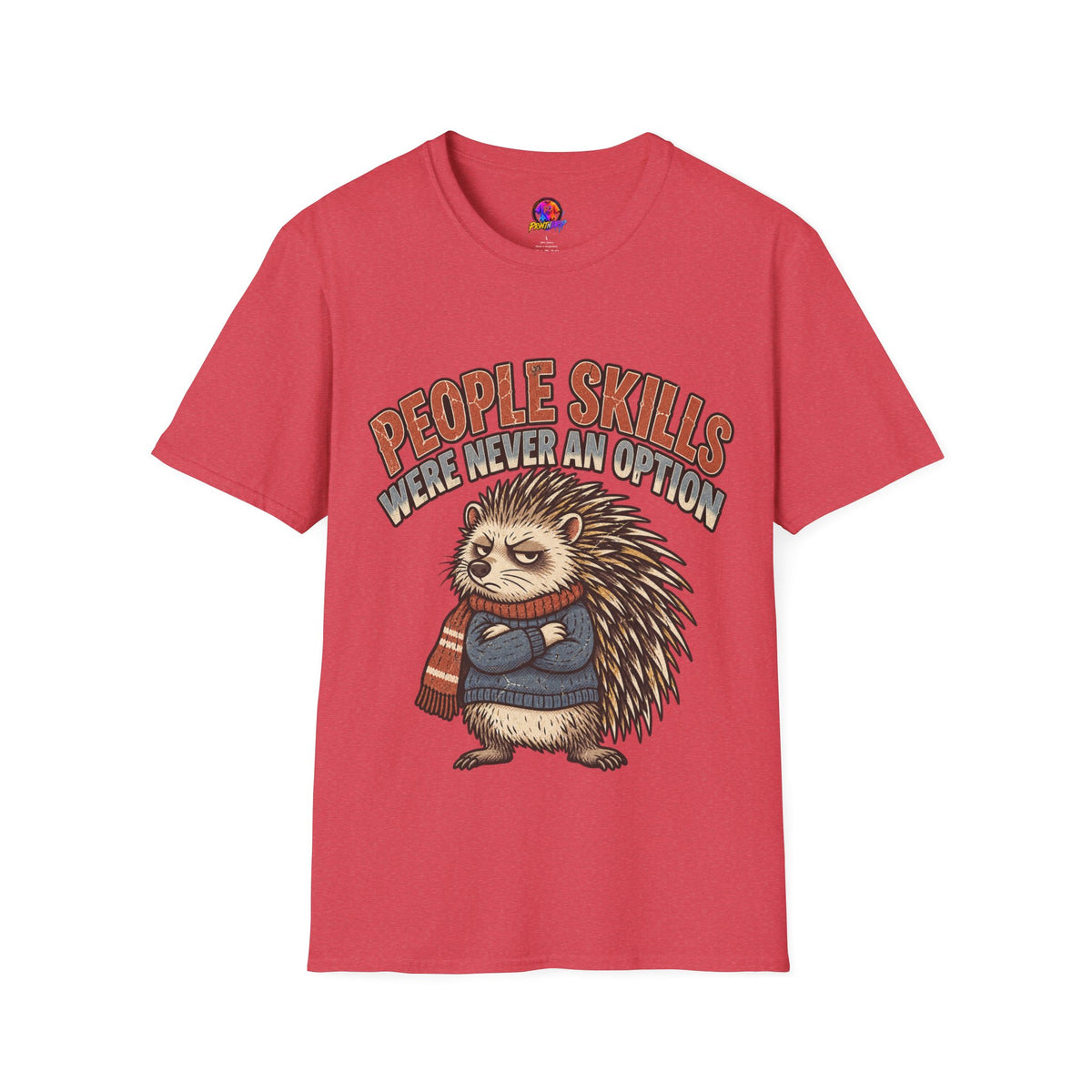 People Skills Were Never An Option T-Shirt — Funny Introvert Porcupine Graphic Tee