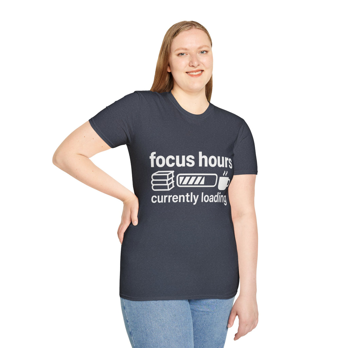 Focus Hours T-Shirt — "Focus Hours Currently Loading" Graphic Tee for Productivity & Remote Work - Trending Now - August 2026 Trends - Everyday T-Shirt