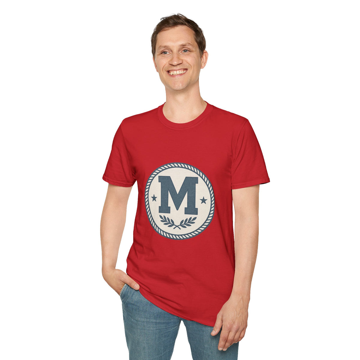 Monogram M Crest T‑Shirt — Vintage Initial Logo Tee - Trending Now - August 2026