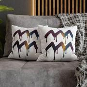 Dripping Aquarius Symbol Pillowcase — Zodiac Decorative Throw Pillow Cover
