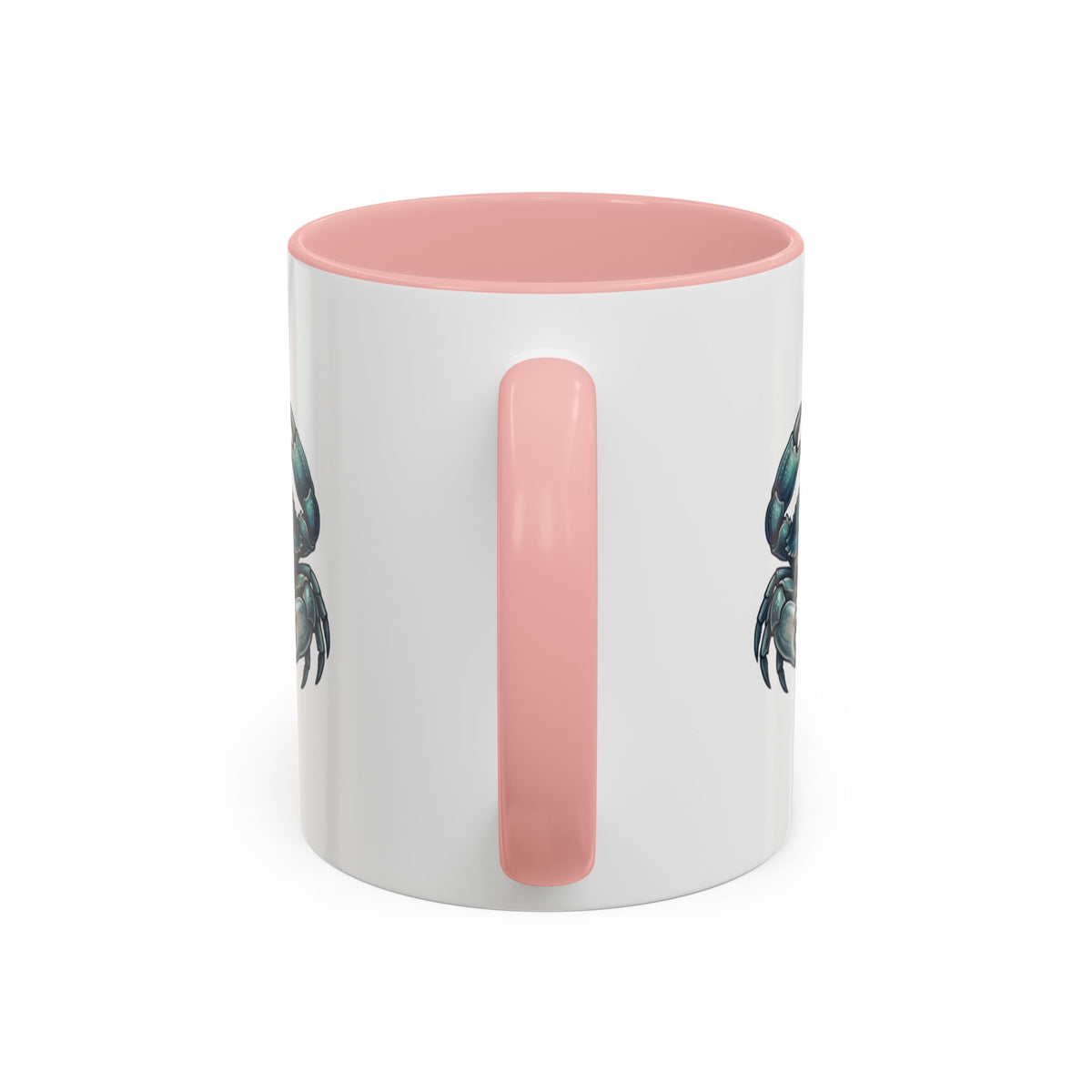 Cancer Zodiac Blue Crab Accent Coffee Mug — Nautical Beach Home Decor Gift