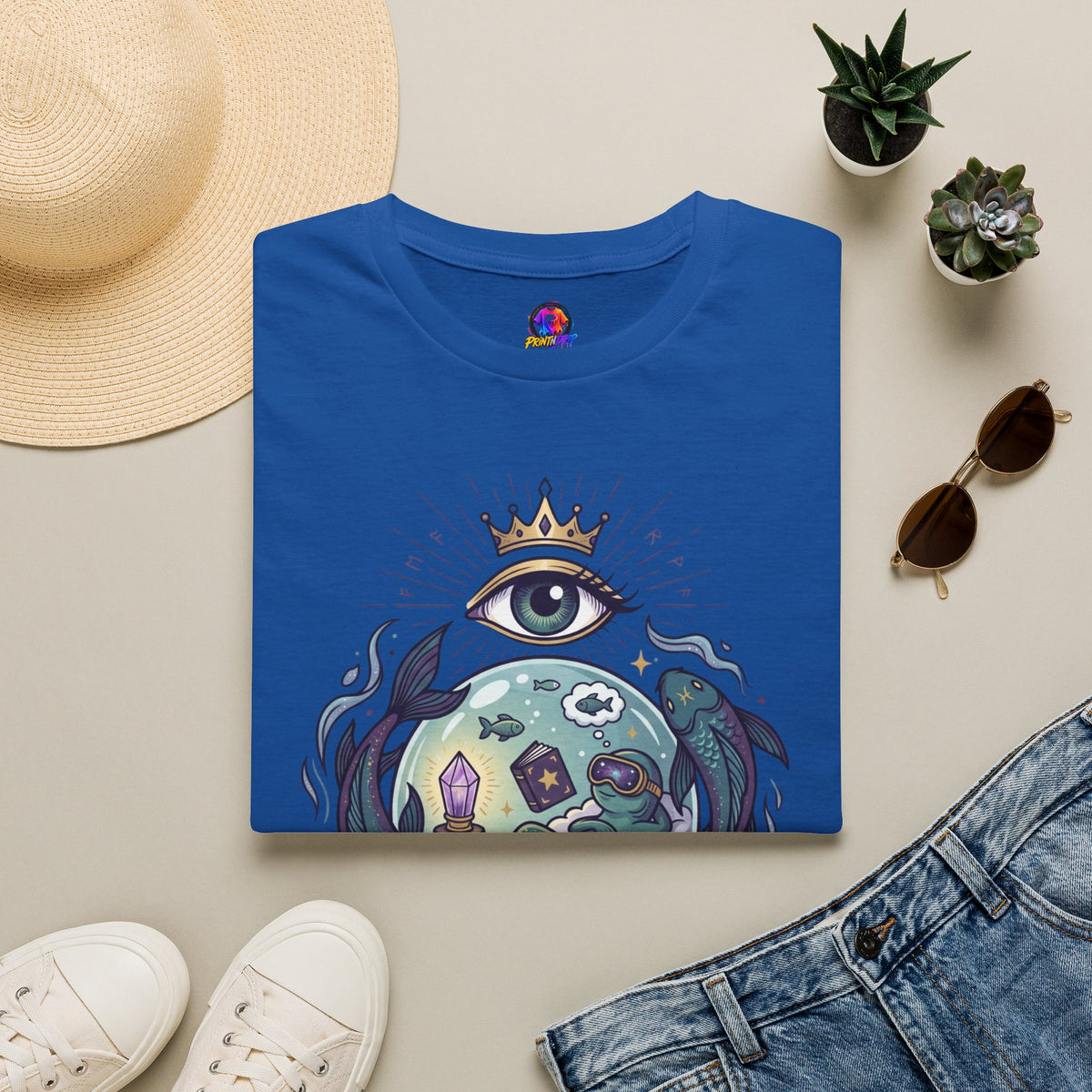 Pisces Dreamworld T-Shirt — "Living in My Own Dreamworld" Mystic Zodiac Tee