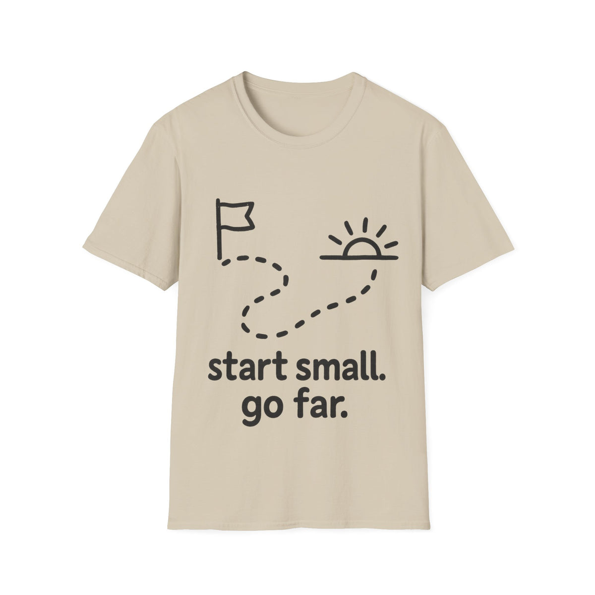 Start Small Go Far Minimalist Trail T-Shirt, Inspirational Hiking Path Graphic Tee - Trending Now - September 2026