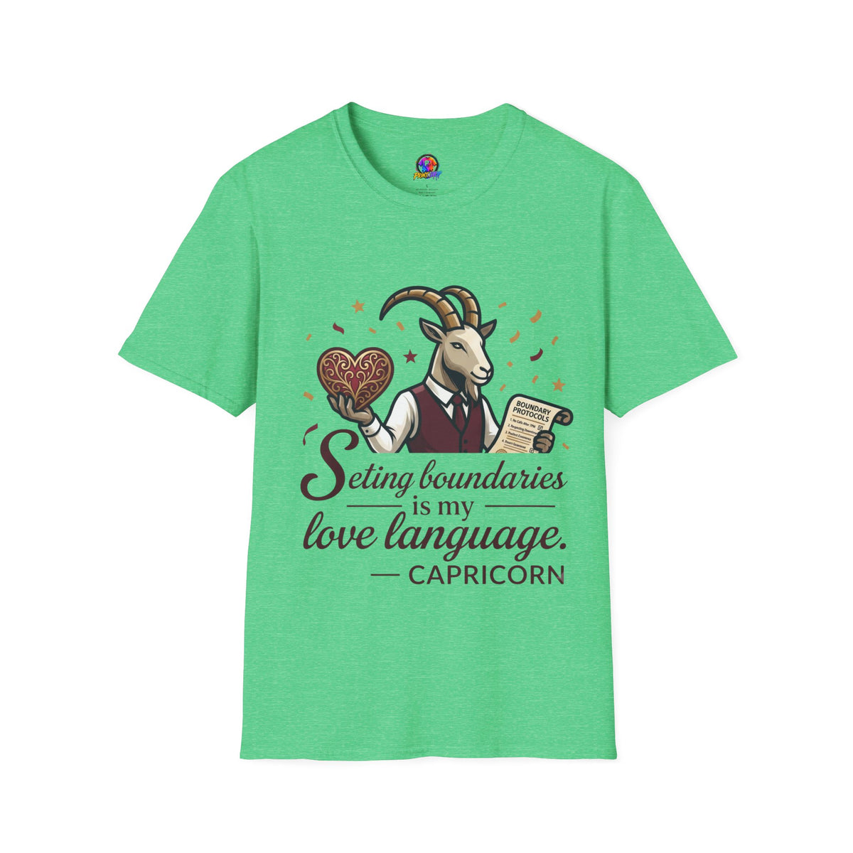 Capricorn T-Shirt — "Setting Boundaries is My Love Language" Zodiac Goat Tee
