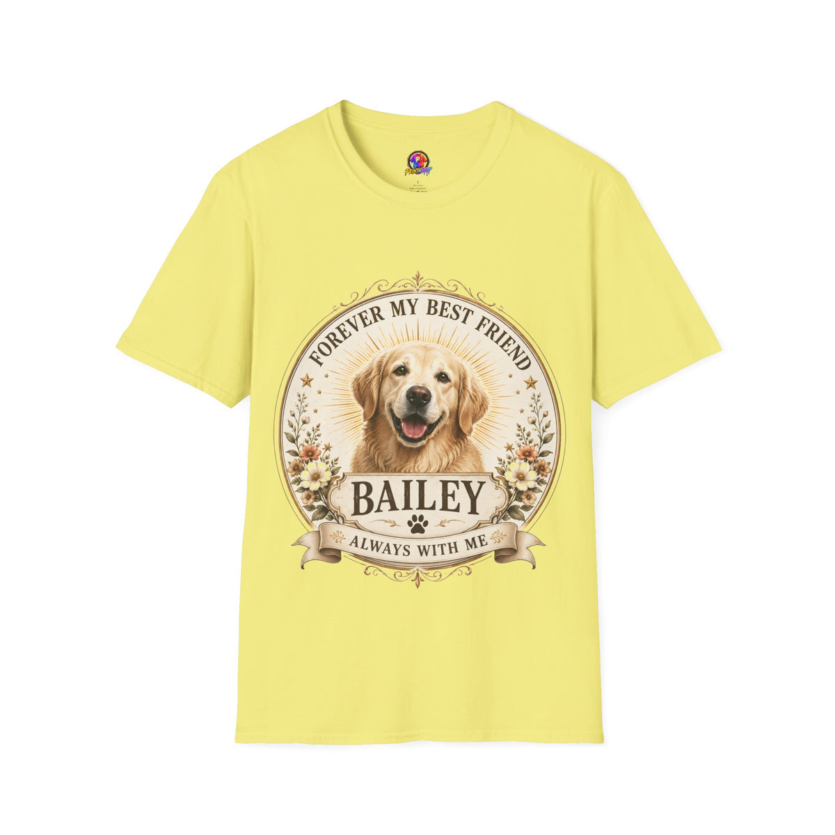 Dog Lover T-Shirt — “Forever My Best Friend” Personalized Golden Retriever Tee