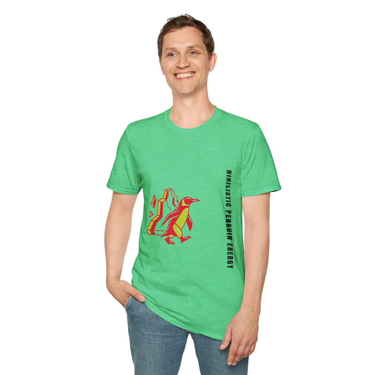 Penguin Mountains T-Shirt — Stylized Colorblock Penguin Graphic Tee - Trending Now - September 2026