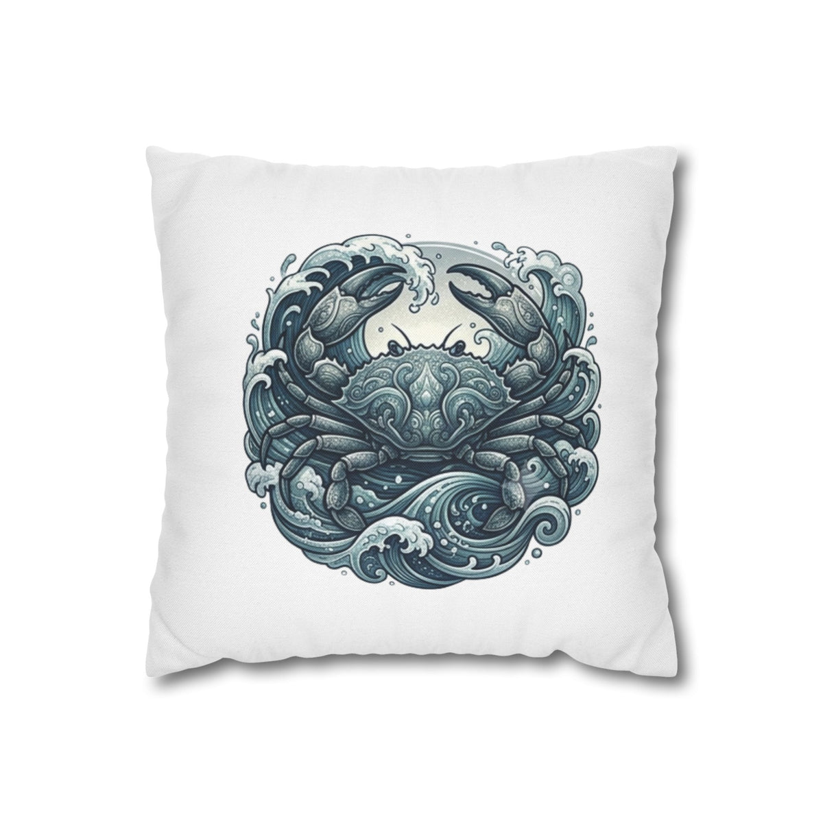 Cancer Zodiac Ocean Crab Decorative Pillowcase — Nautical Coastal Accent