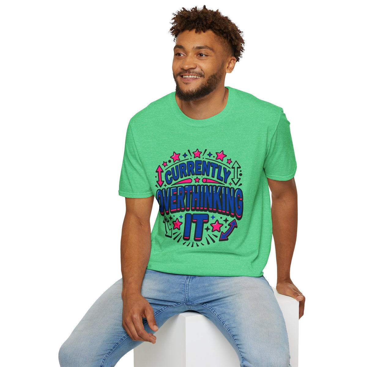 Currently Celebrating T-Shirt — Retro Neon Festival Graphic Tee - Trending Now - August 2026
