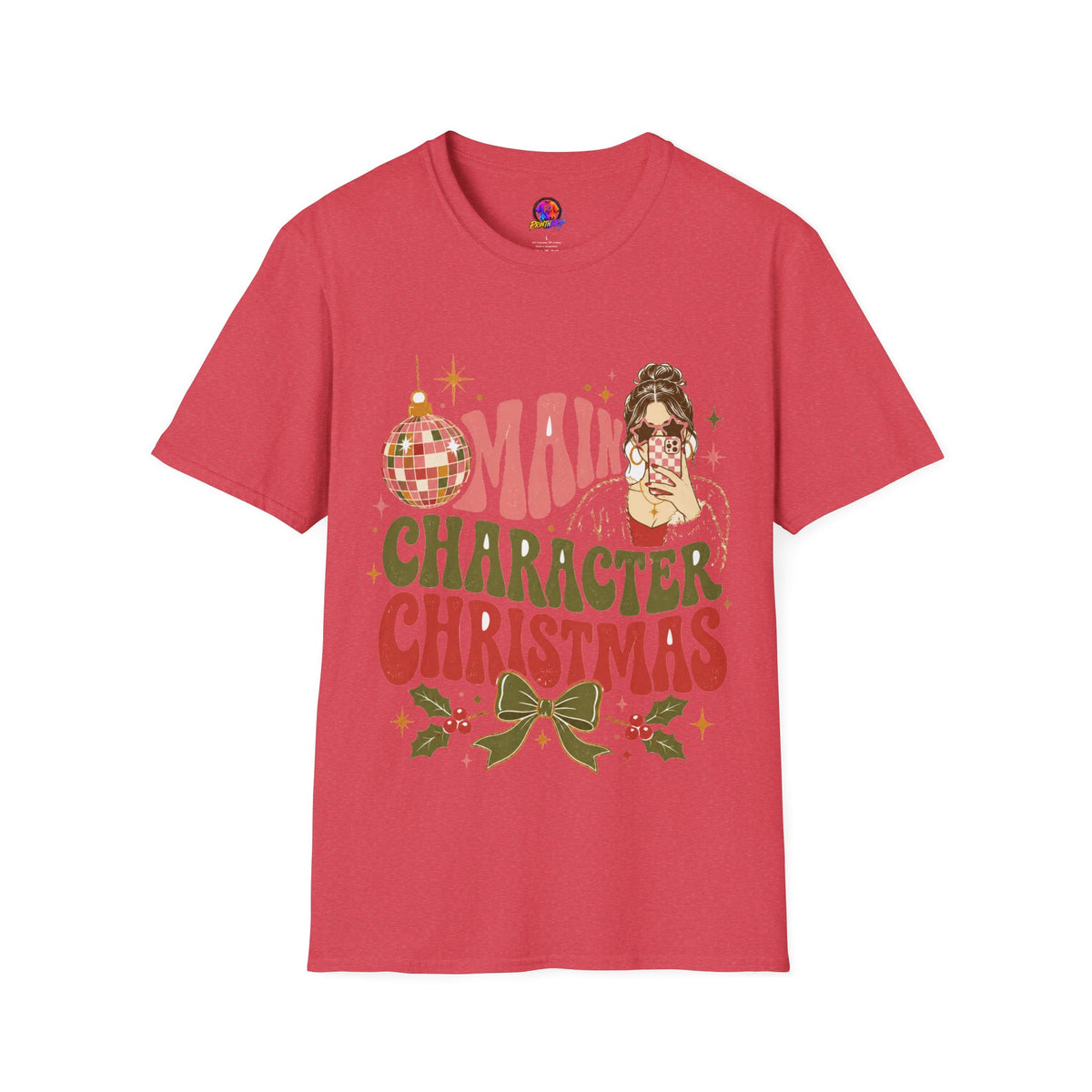 Christmas T-Shirt — "Main Character Christmas" Graphic Tee (Holiday Mom Aesthetic)