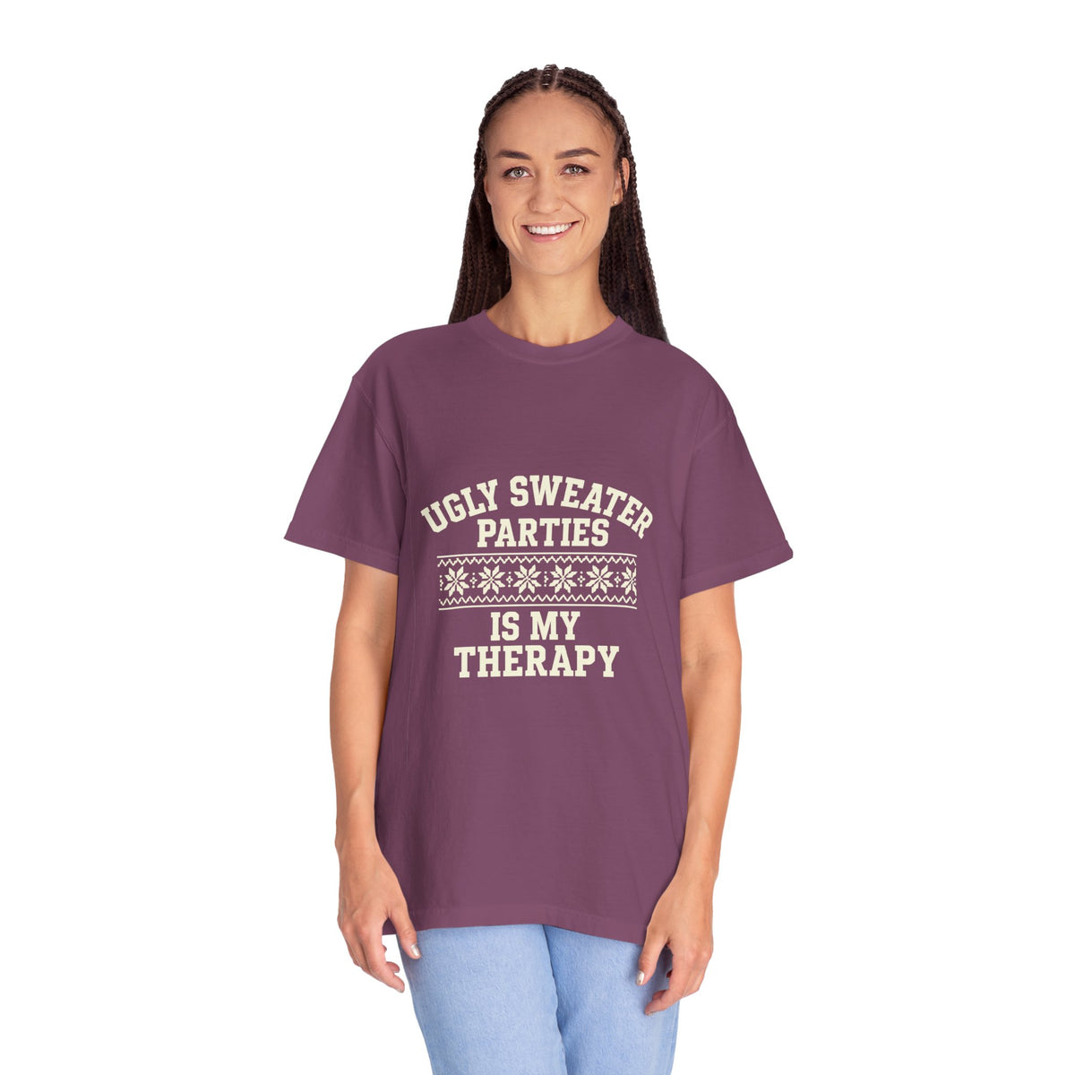 Ugly Sweater Parties Is My Therapy T-Shirt - Trending Now - October 2026