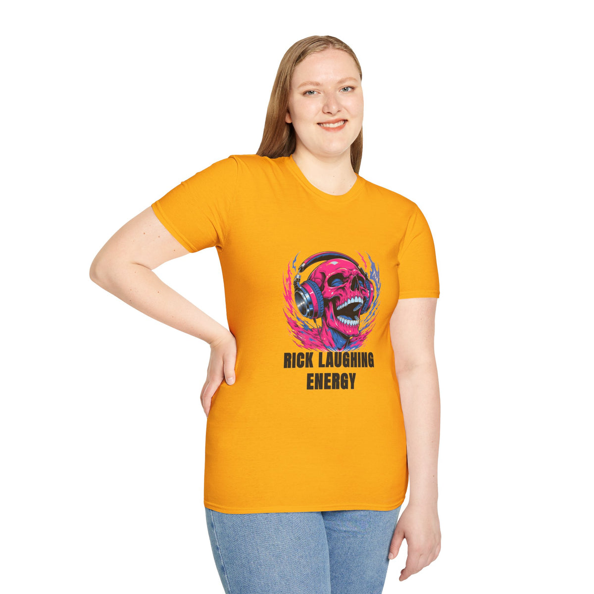 Skull Headphones T-Shirt — "Rich Laughing Energy" Graphic Tee - Trending Now - August 2026